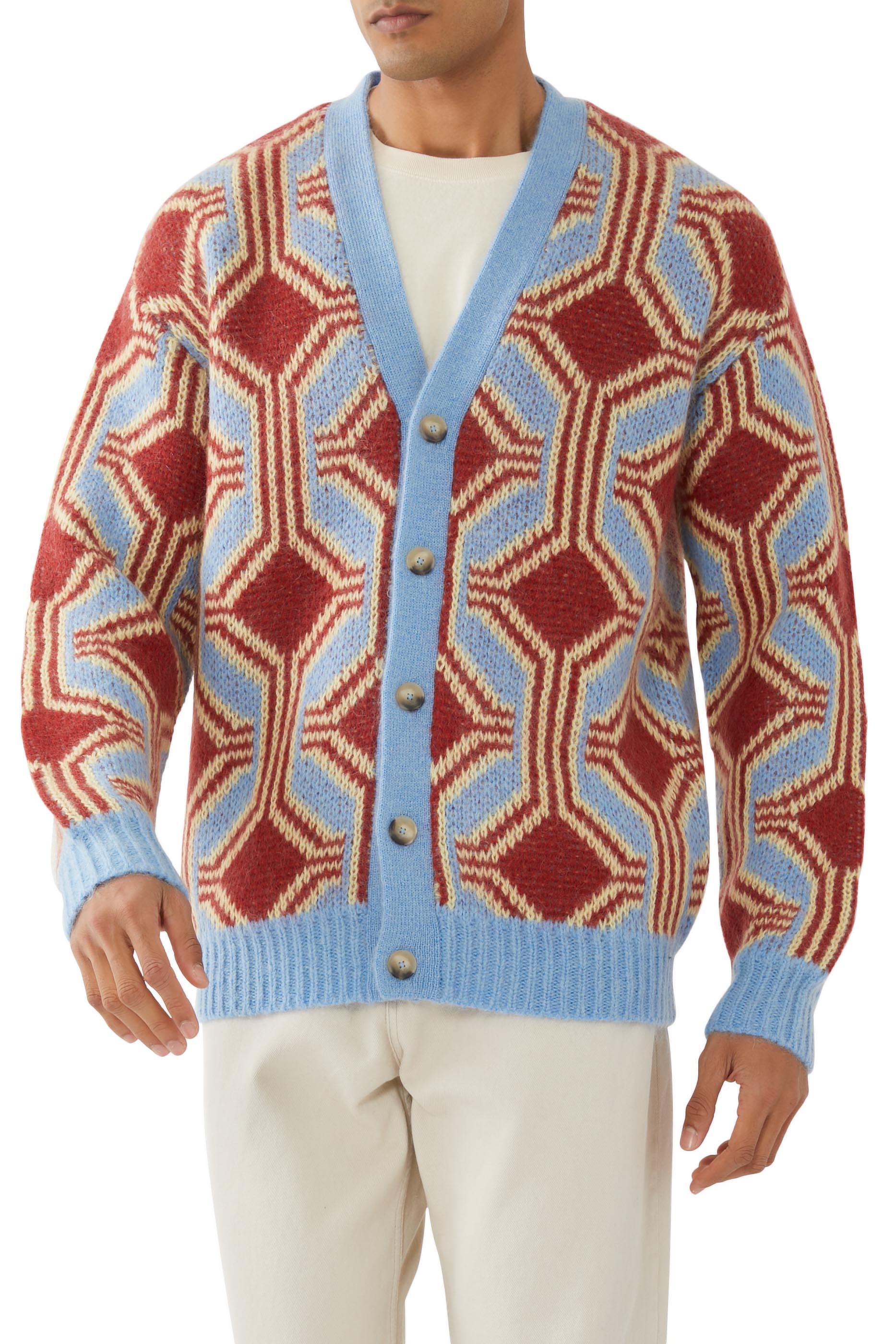 Le Cardigan Mohair G&eacute;om&eacute;trique