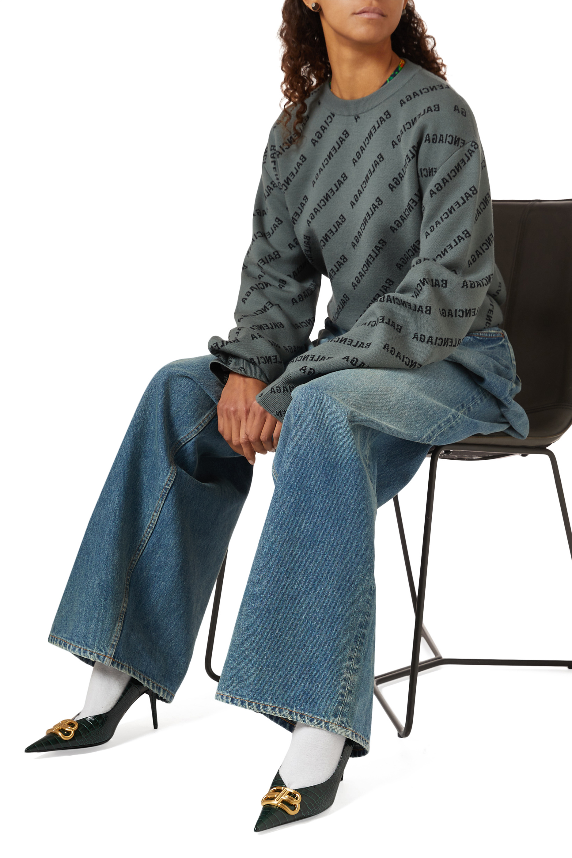 Square Knife BB 80 Leather Pumps