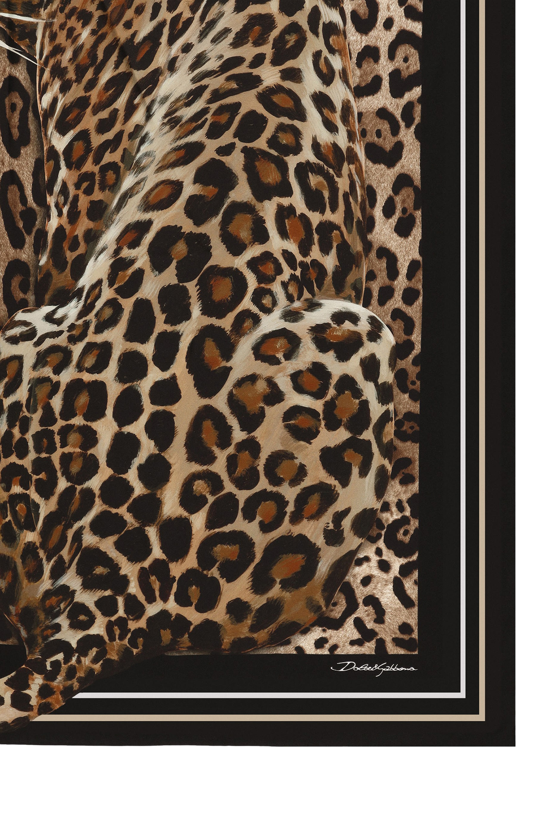 Leopard-Print Silk Twill Foulard