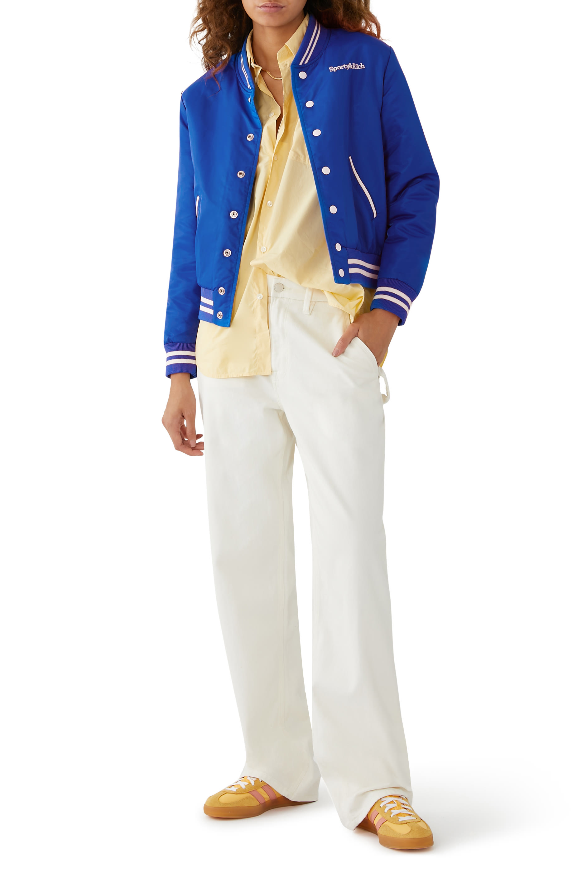 Wellness Club Embroidered Varsity Jacket