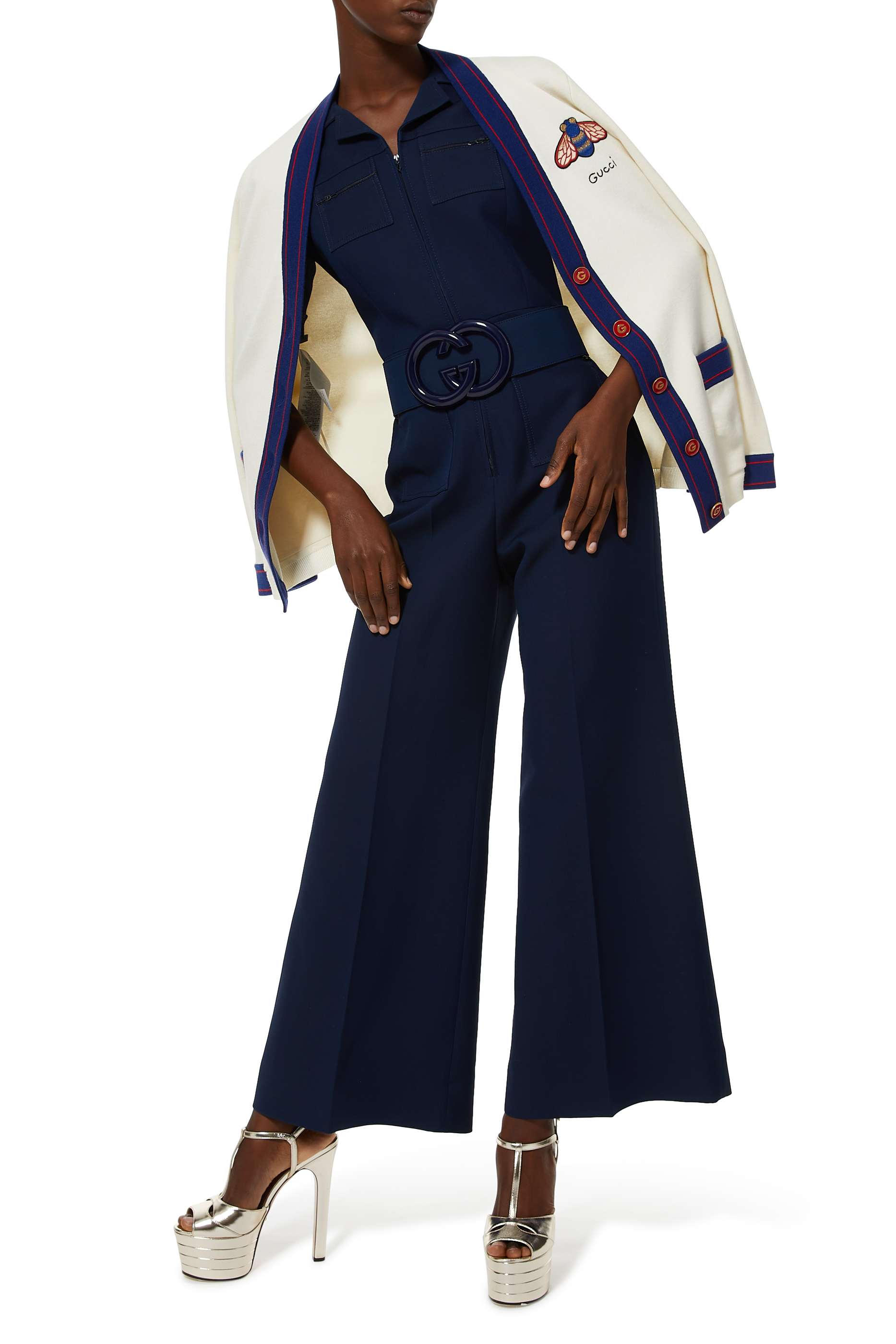 Angel Leather Platform Sandals