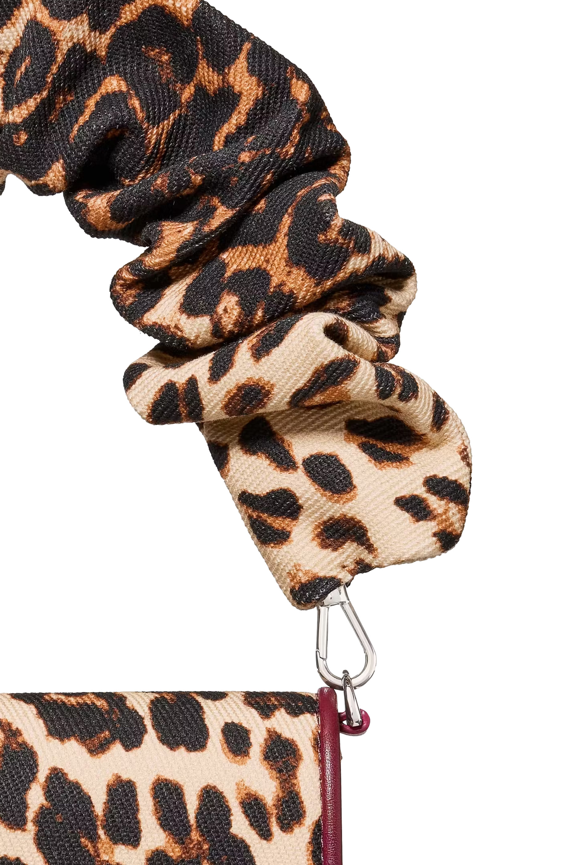 Natasha Leopard Scrunch Strap Mini Bag