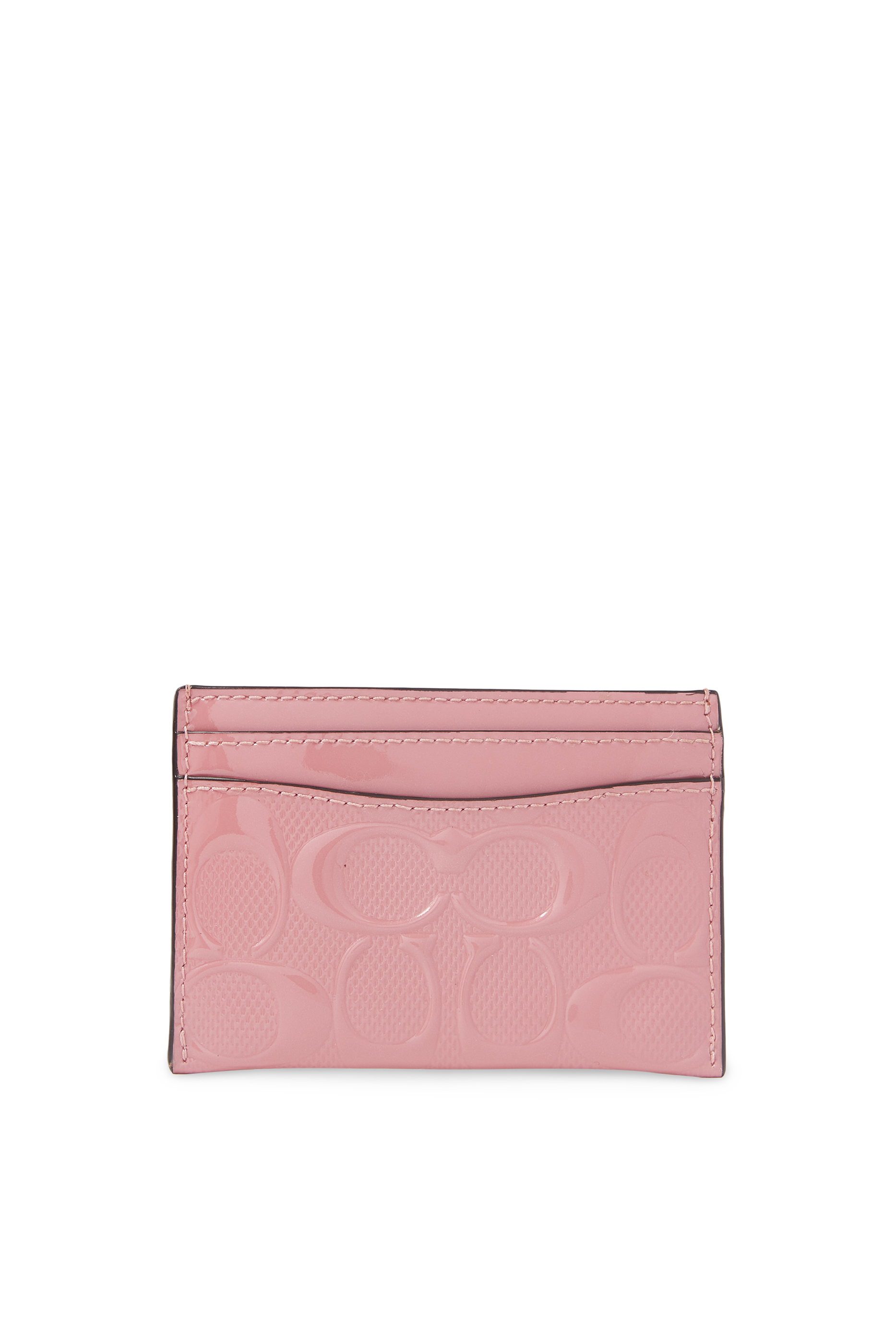 Slim Signature Leather Card Case