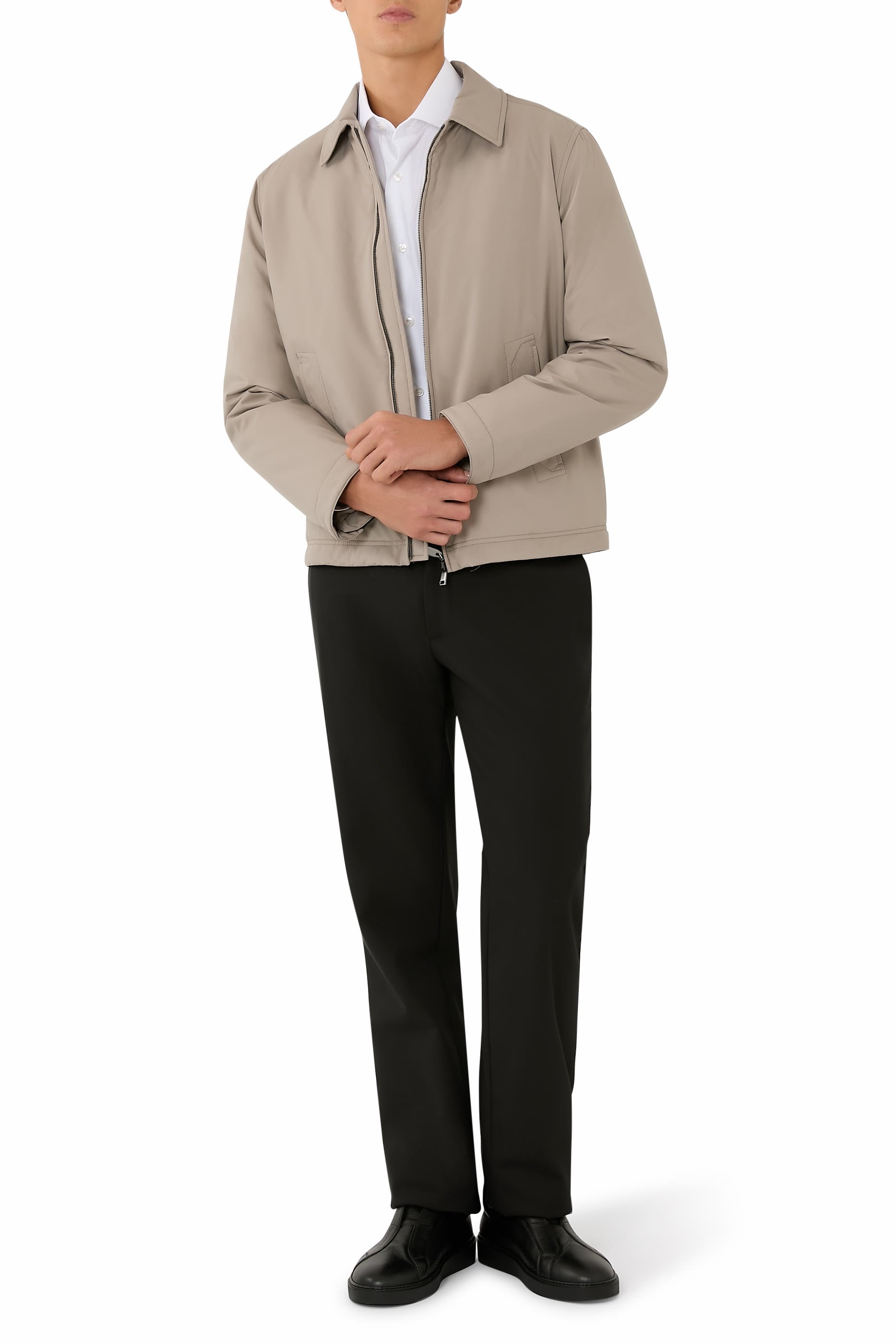 Collared Long Sleeve Blouson 