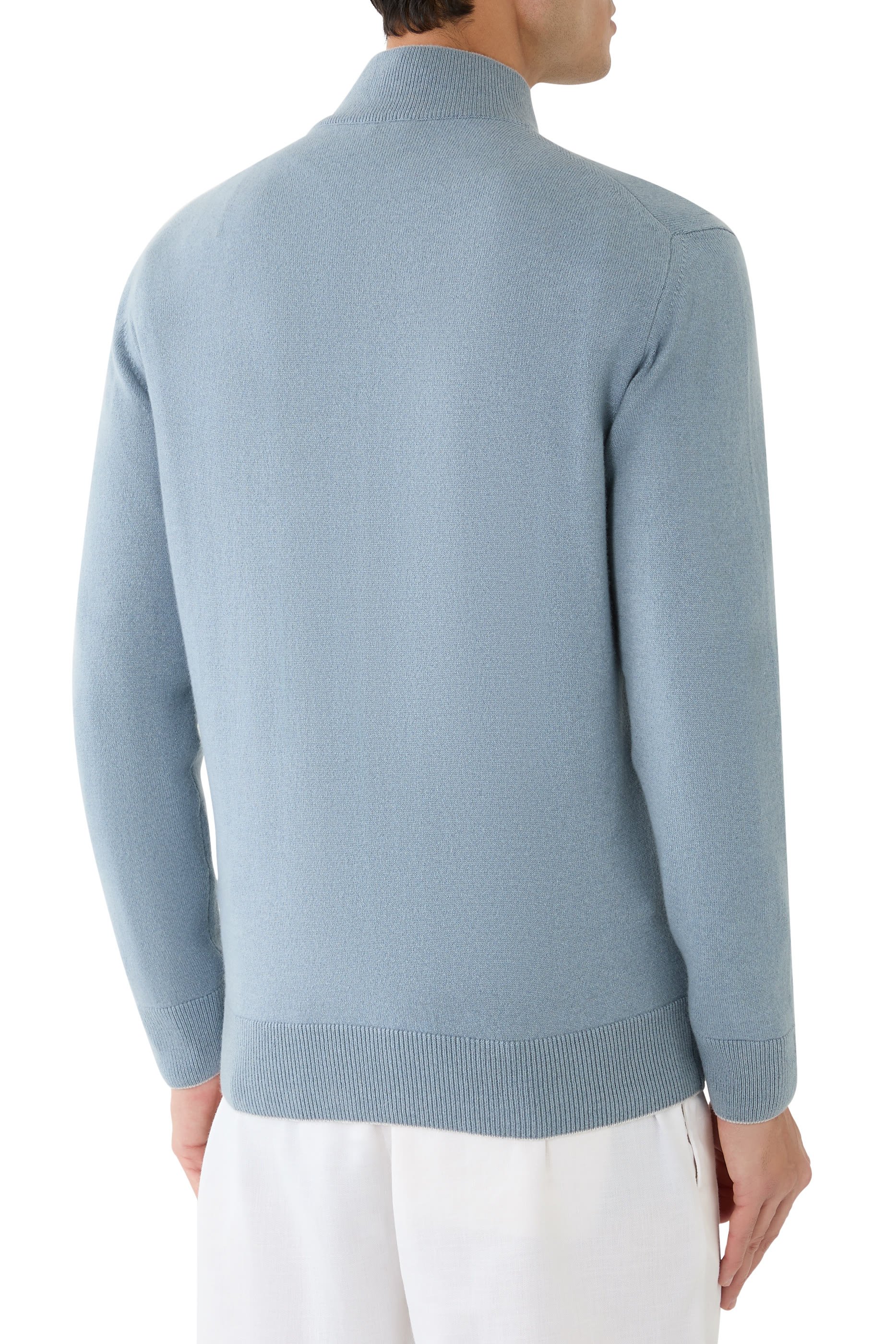 Cashmere Zip-Up Sweater