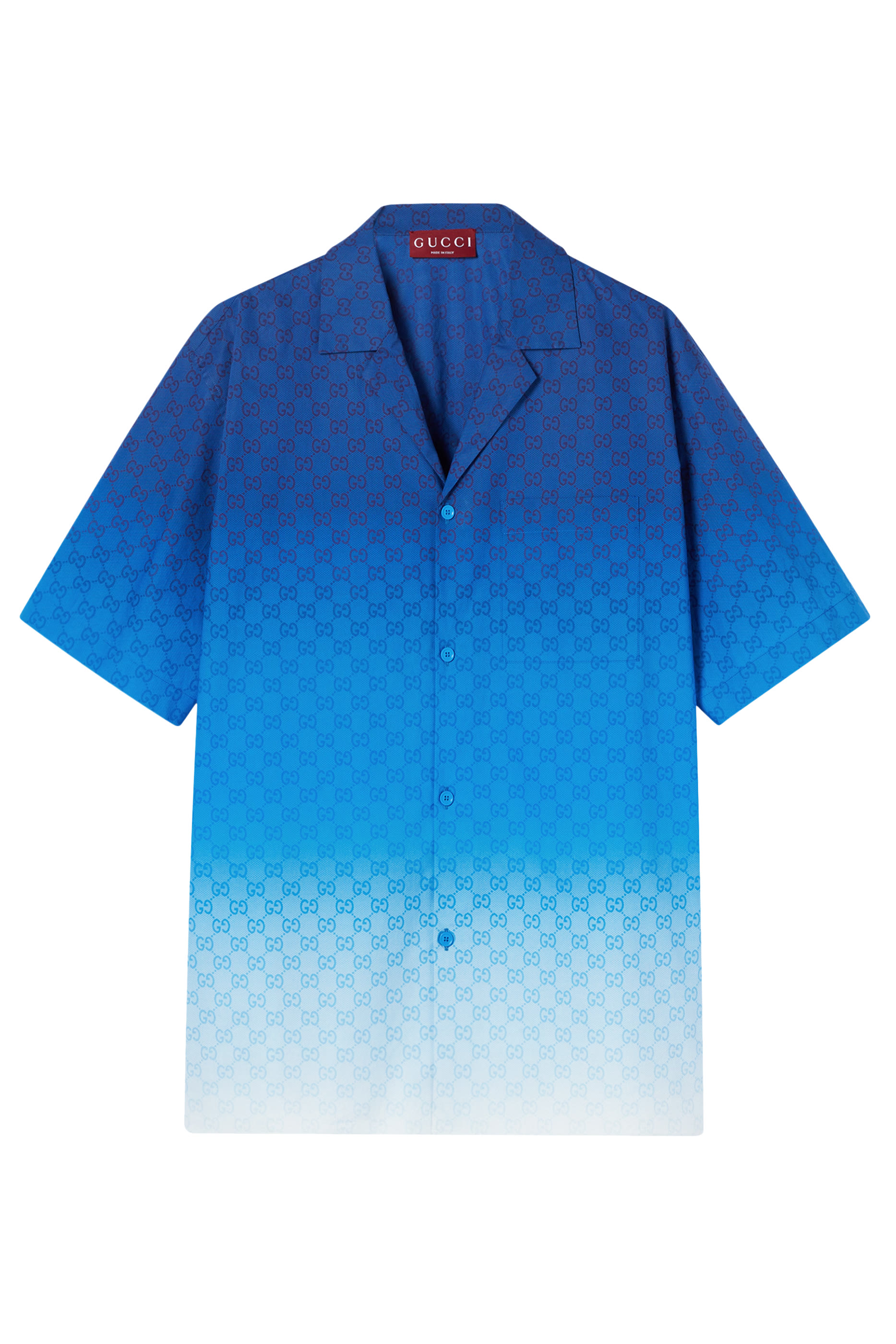 Printed Cotton Poplin Bowling Shirt