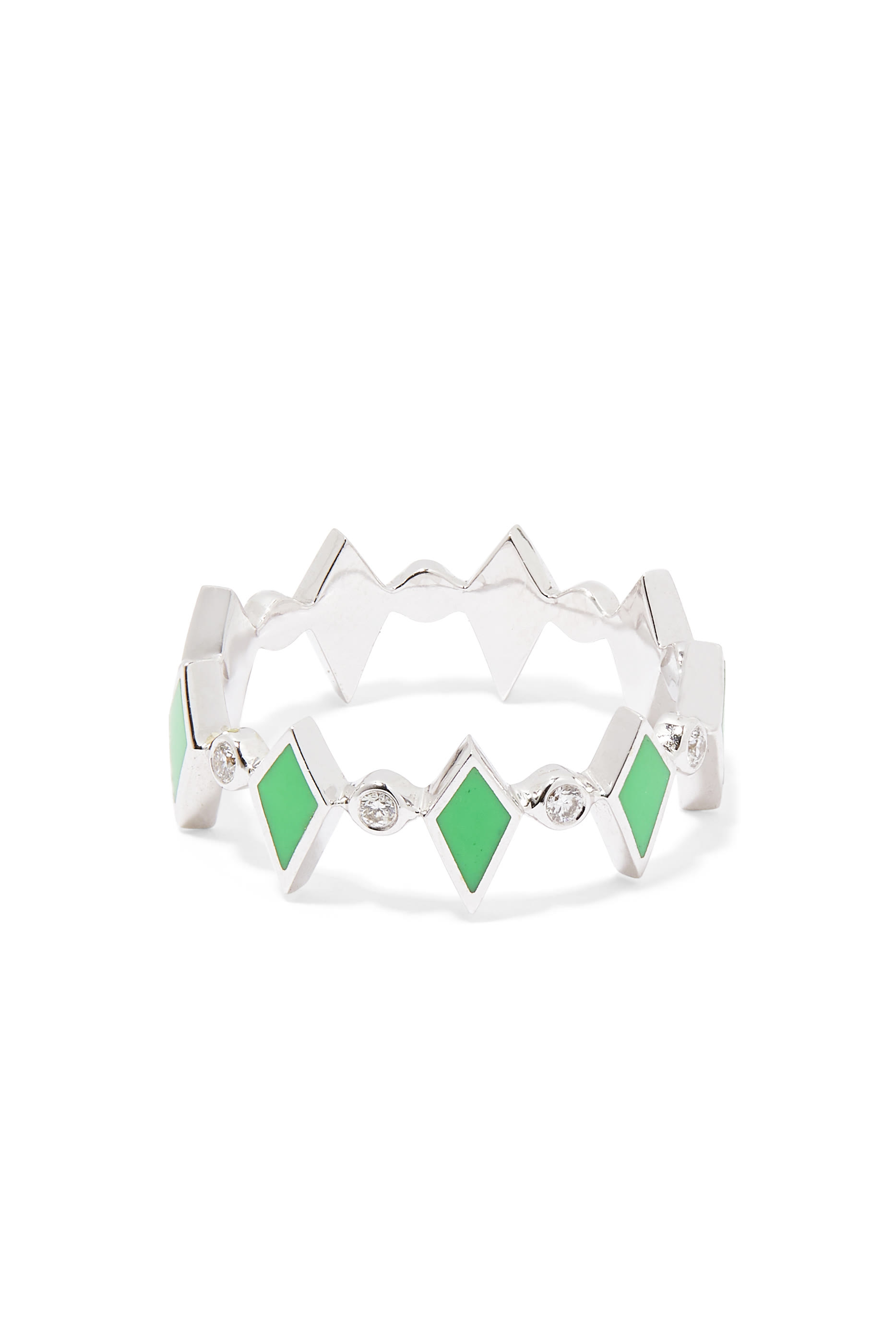 Mosaic Ring, 18k White Gold & Diamonds