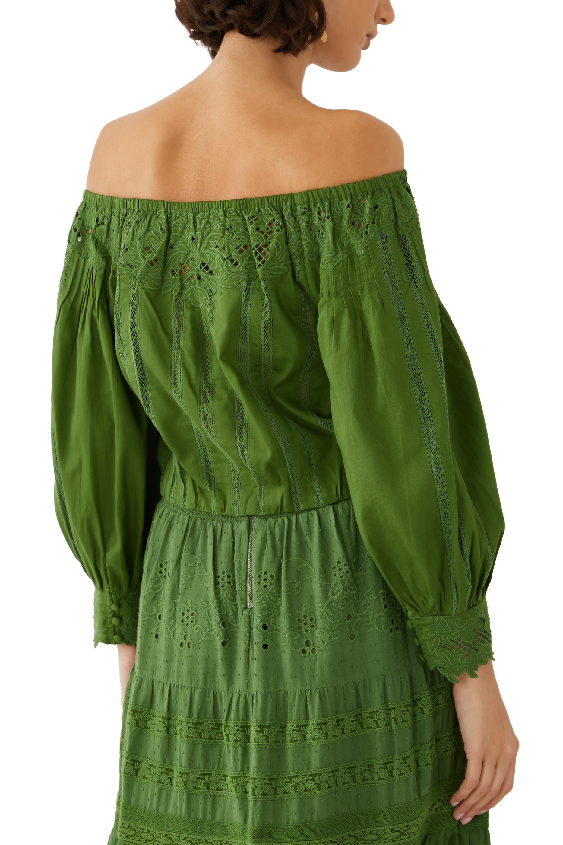 Nan Embroidered Off The Shoulder Blouse