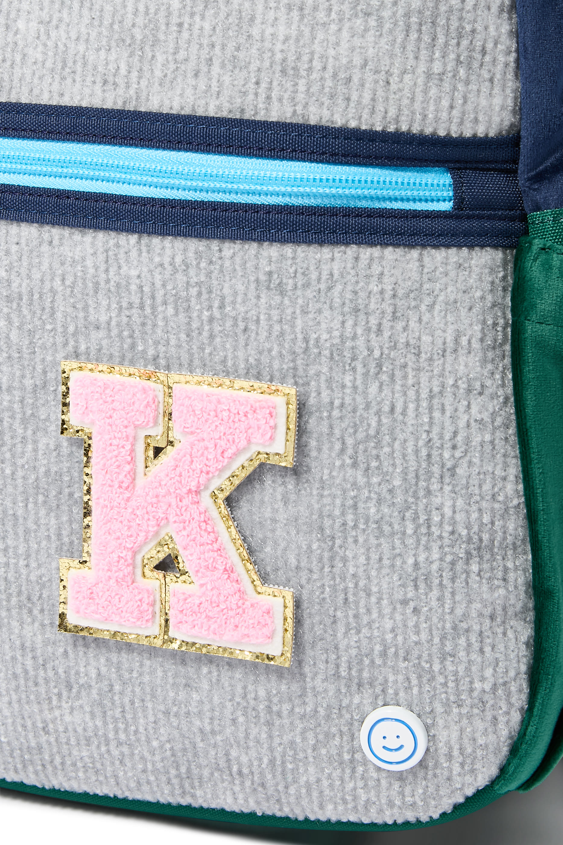Kids Chenille Sparkle Letter 'K' Patch