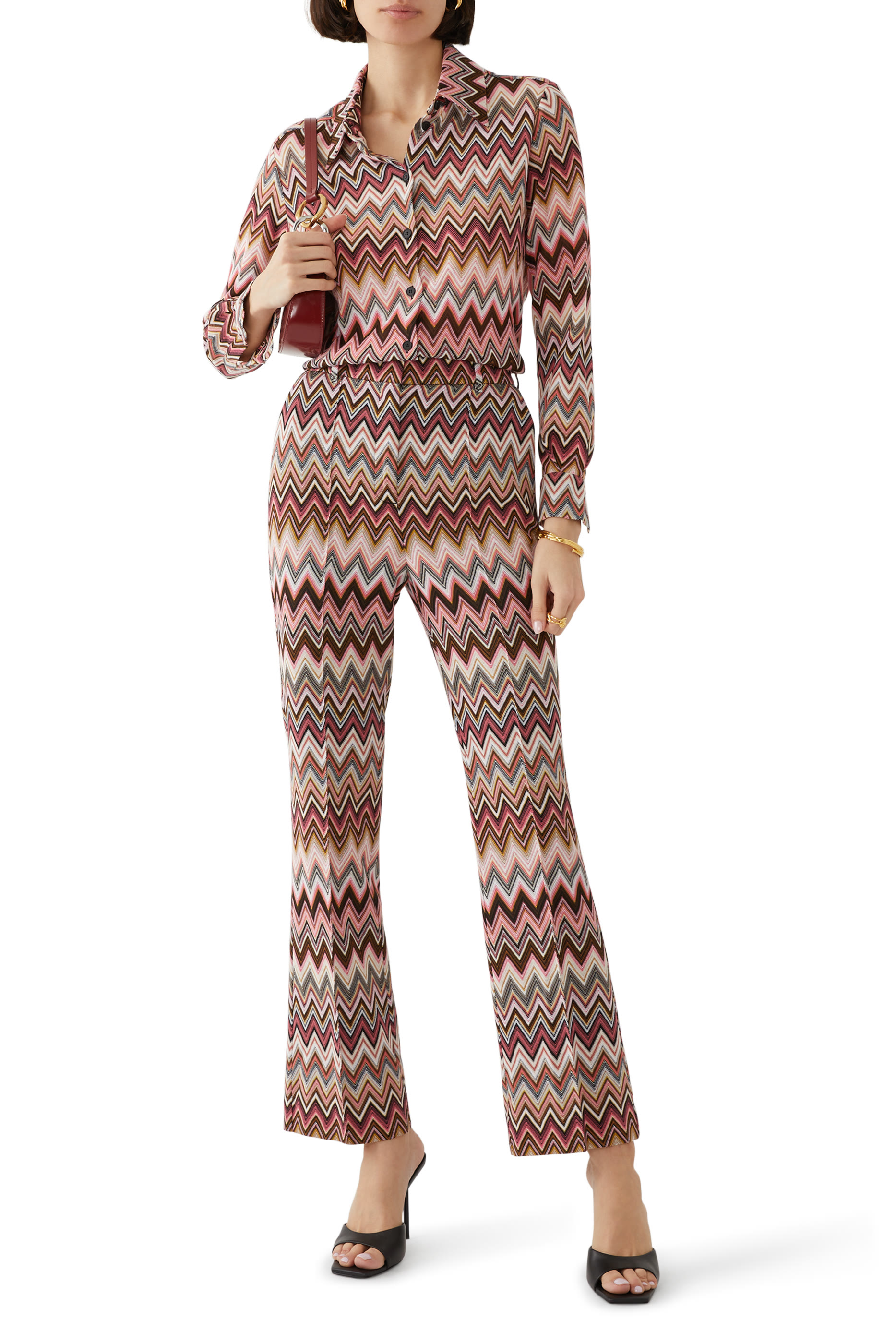 Zig Zag Raschel Tailored Pants