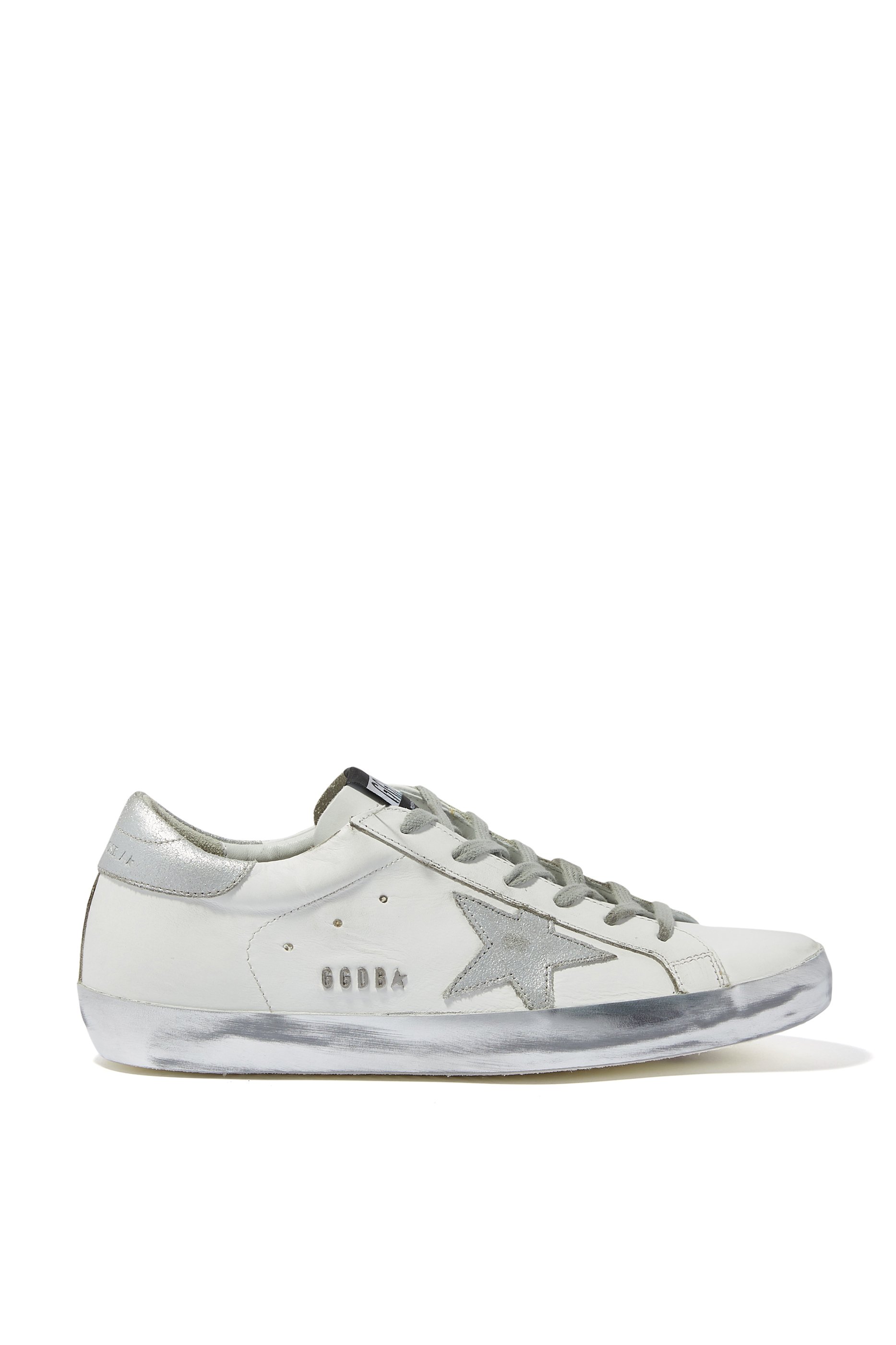 Buy Golden Goose Silver Sparkle Superstar Sneakers for Womens ...