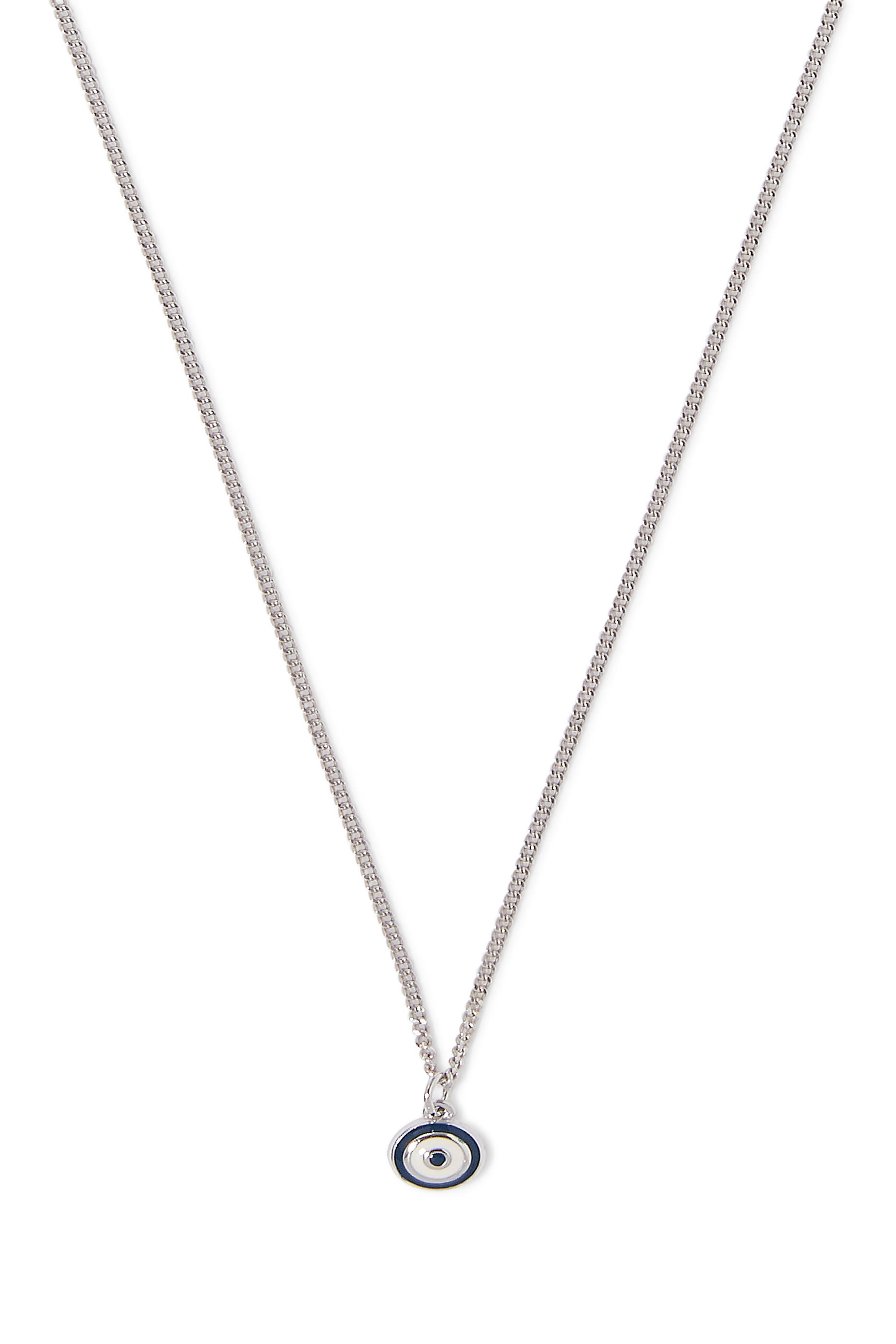 Ojos Pendant Necklace,  Sterling Silver & Enamel