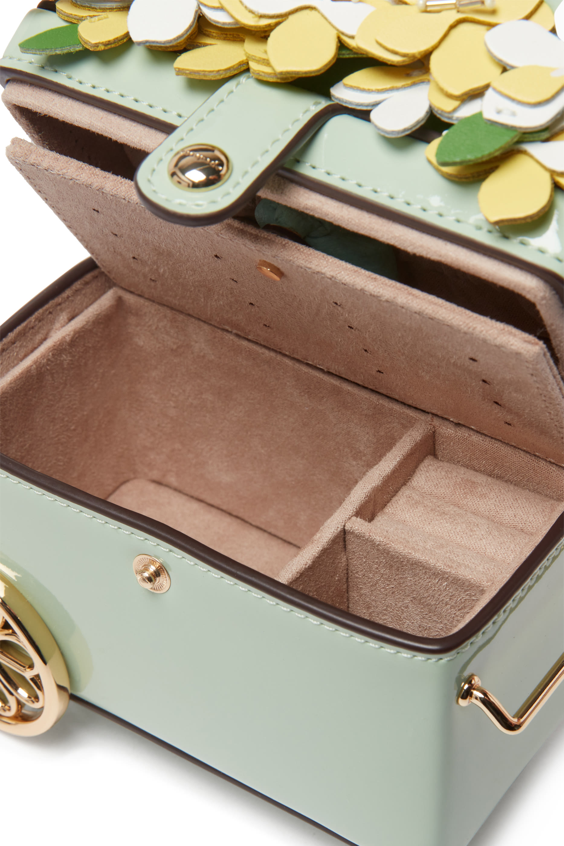 Floral Leather Travel Vanity Case