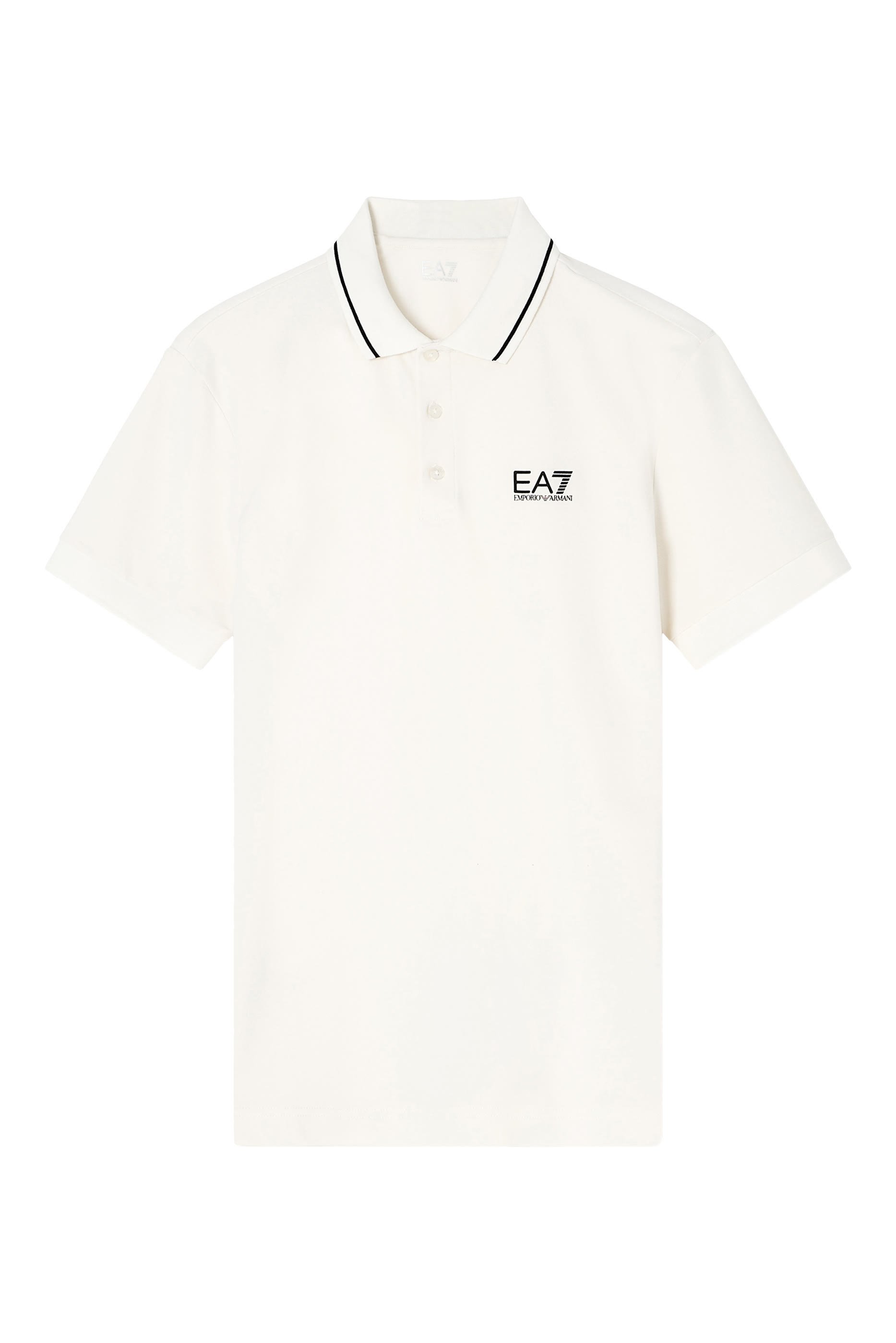 EA7 Logo Cotton Piqu&eacute; Polo Shirt