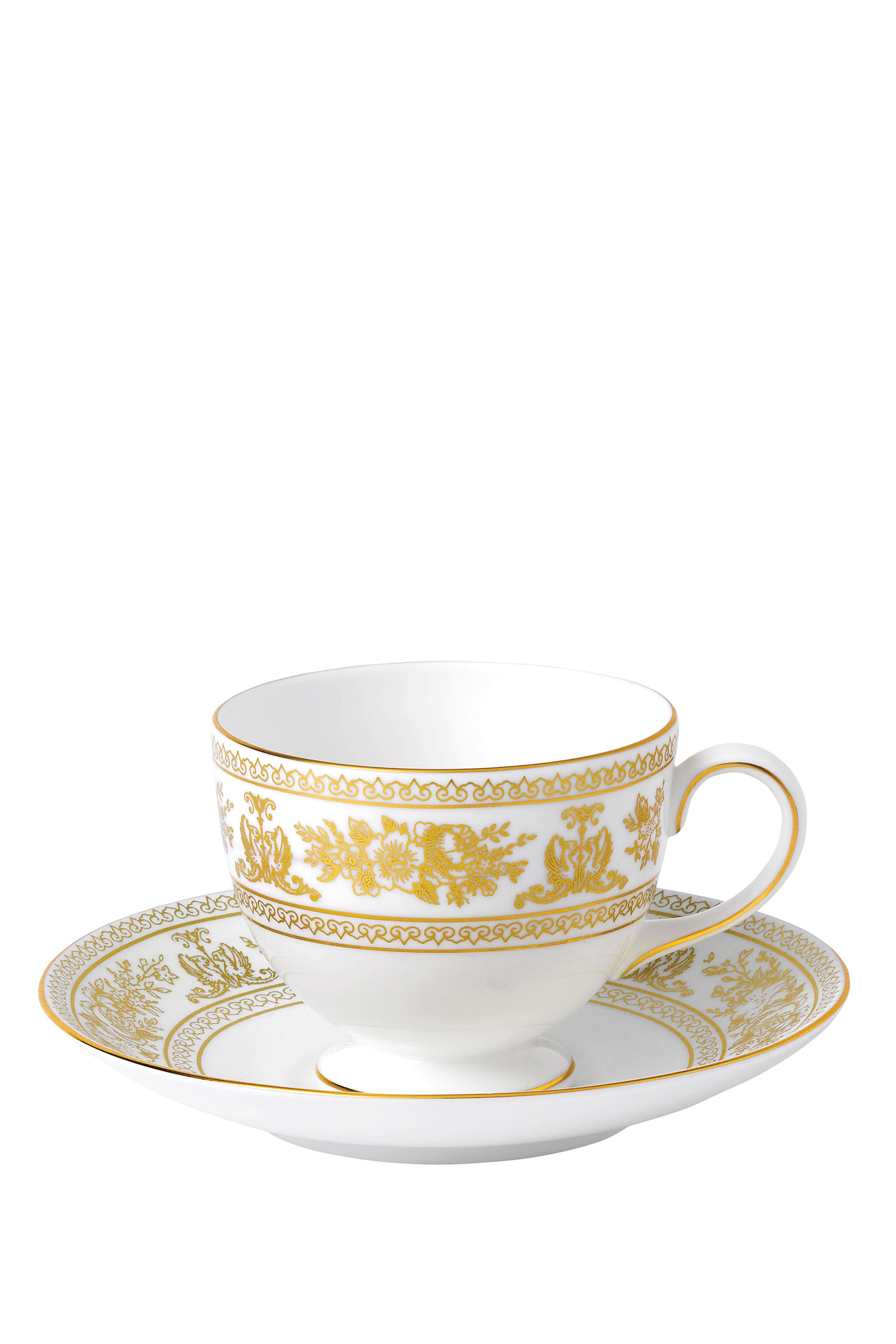 Gold Columbia Leigh Cup and Saucer