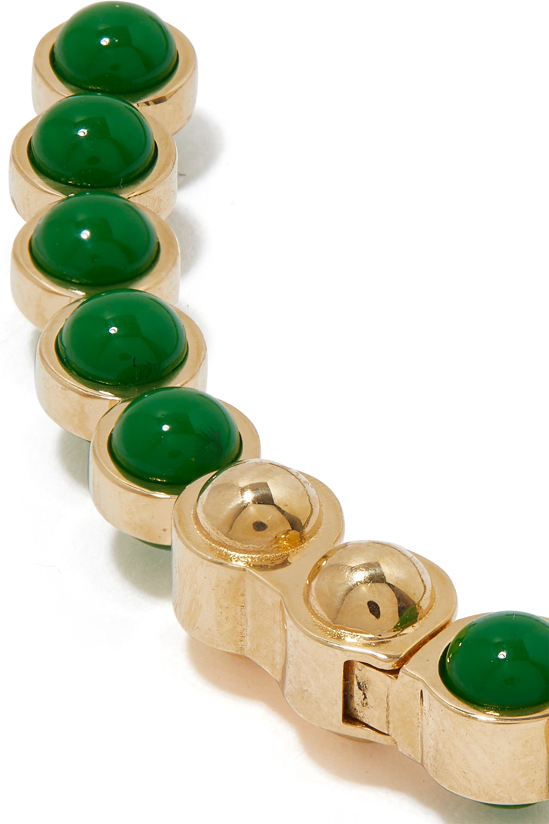 Atoms Bangle Size 1, 18k Yellow Gold with Enamel & Diamonds