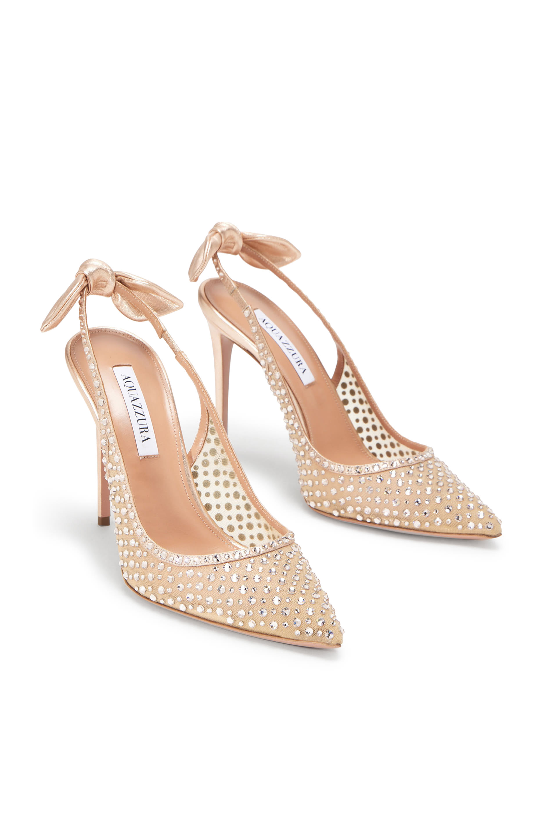 Bow Tie Crystal Tulle Pumps 105
