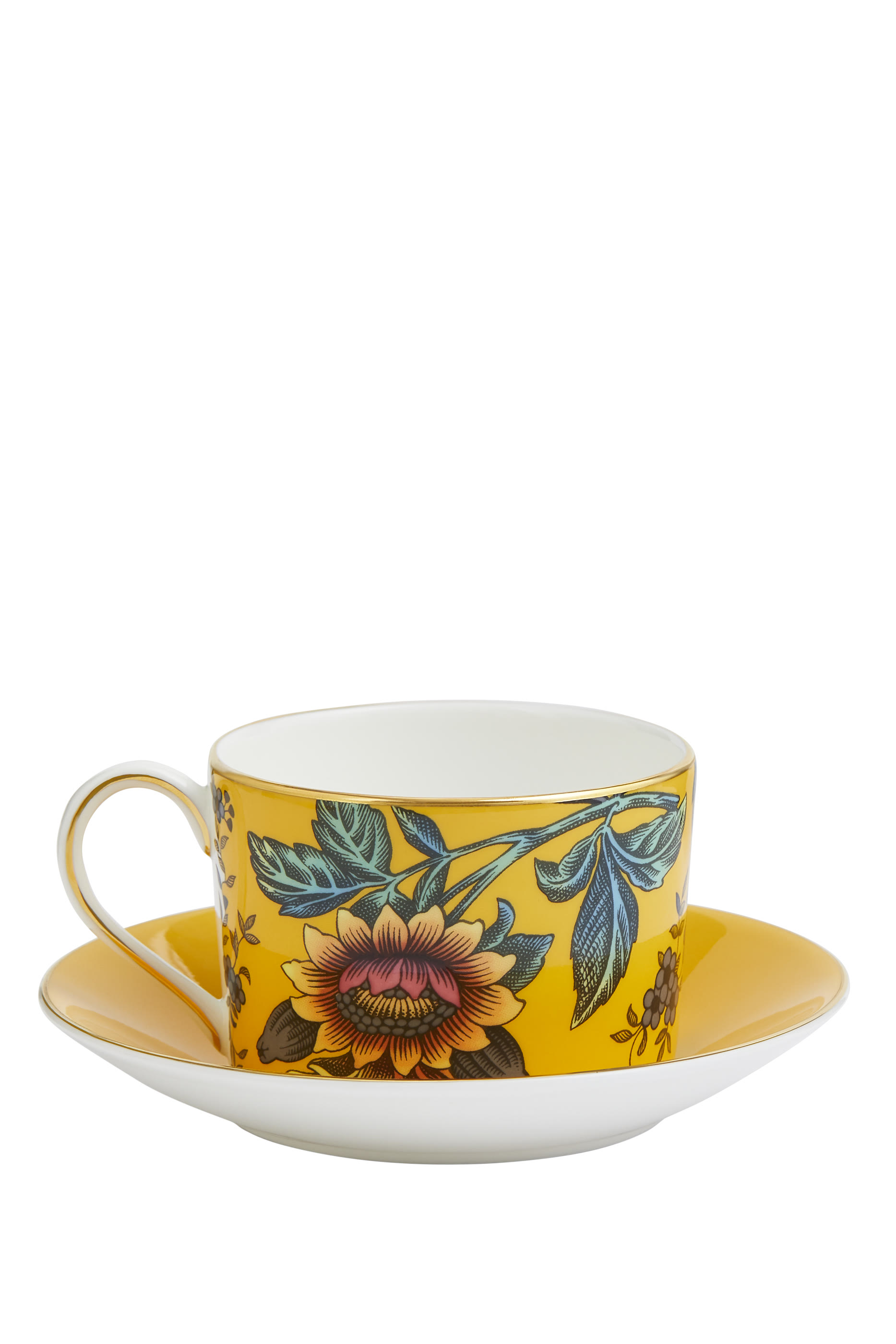Wonderlust Yellow Tonquin Teacup & Saucer
