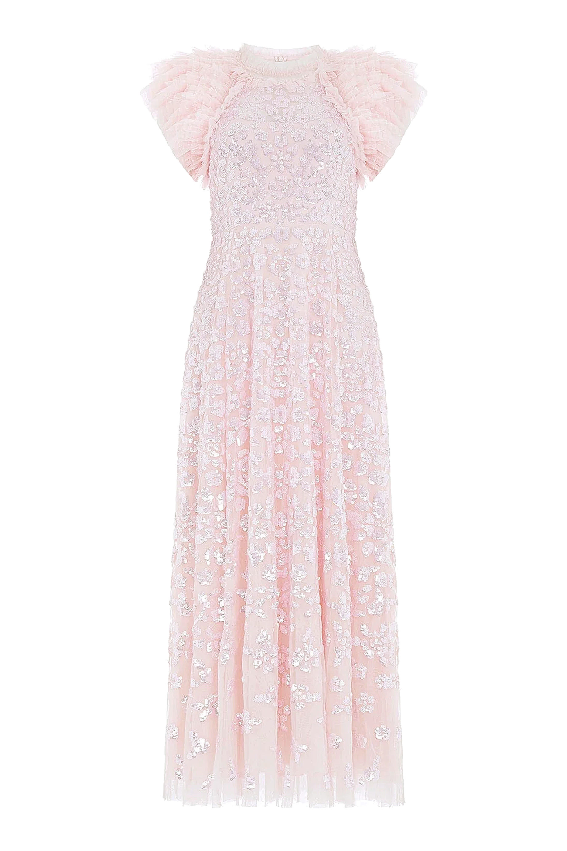 Sequin Rose Gloss Ankle Gown
