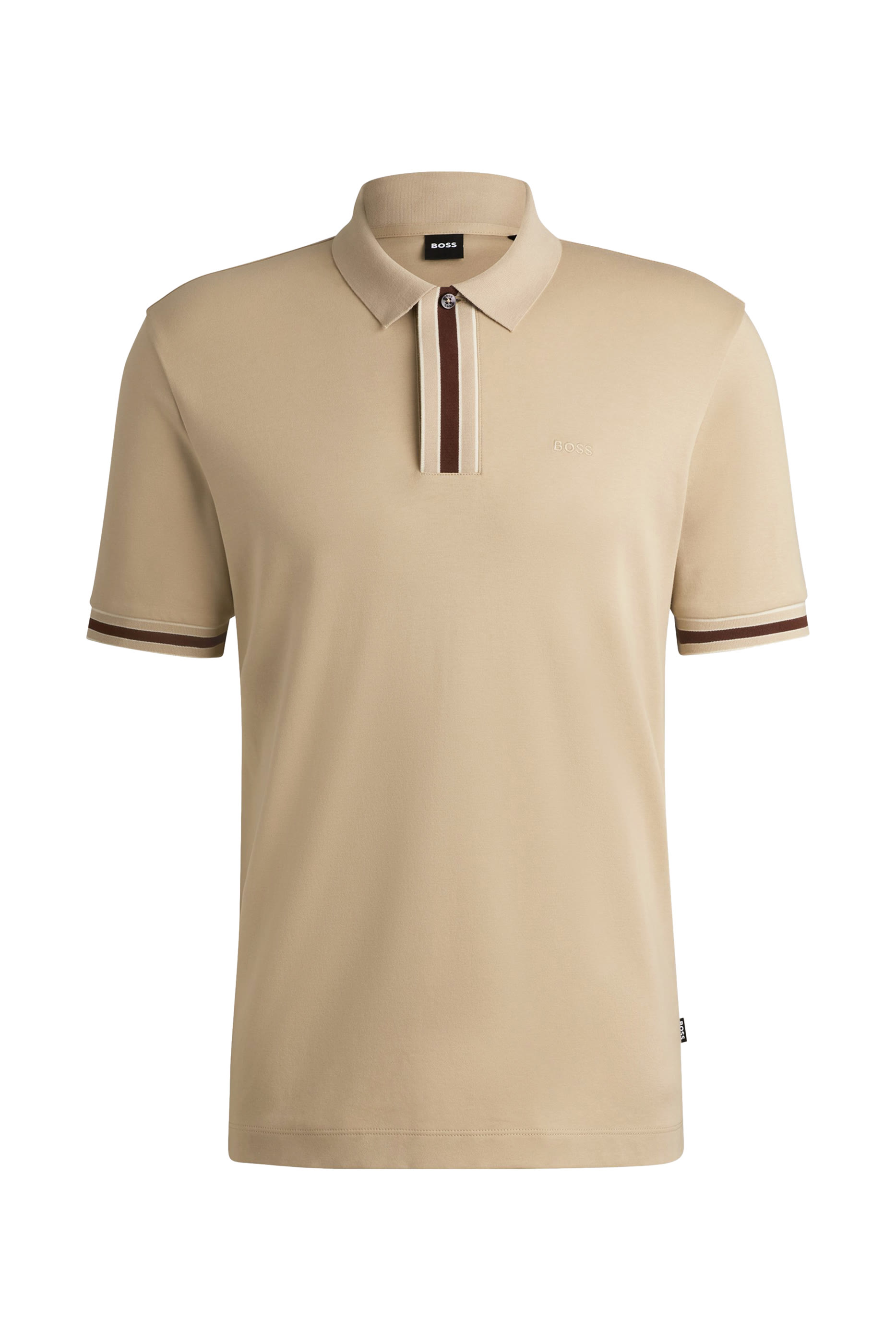 Interlock-Cotton Polo Shirt with Contrast Tipping