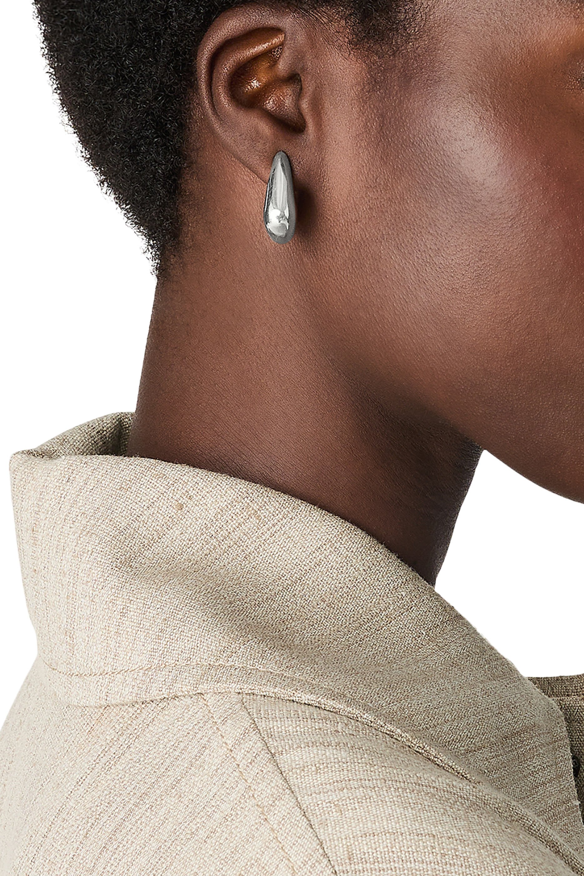  Mini Fin Earrings, Sterling Silver