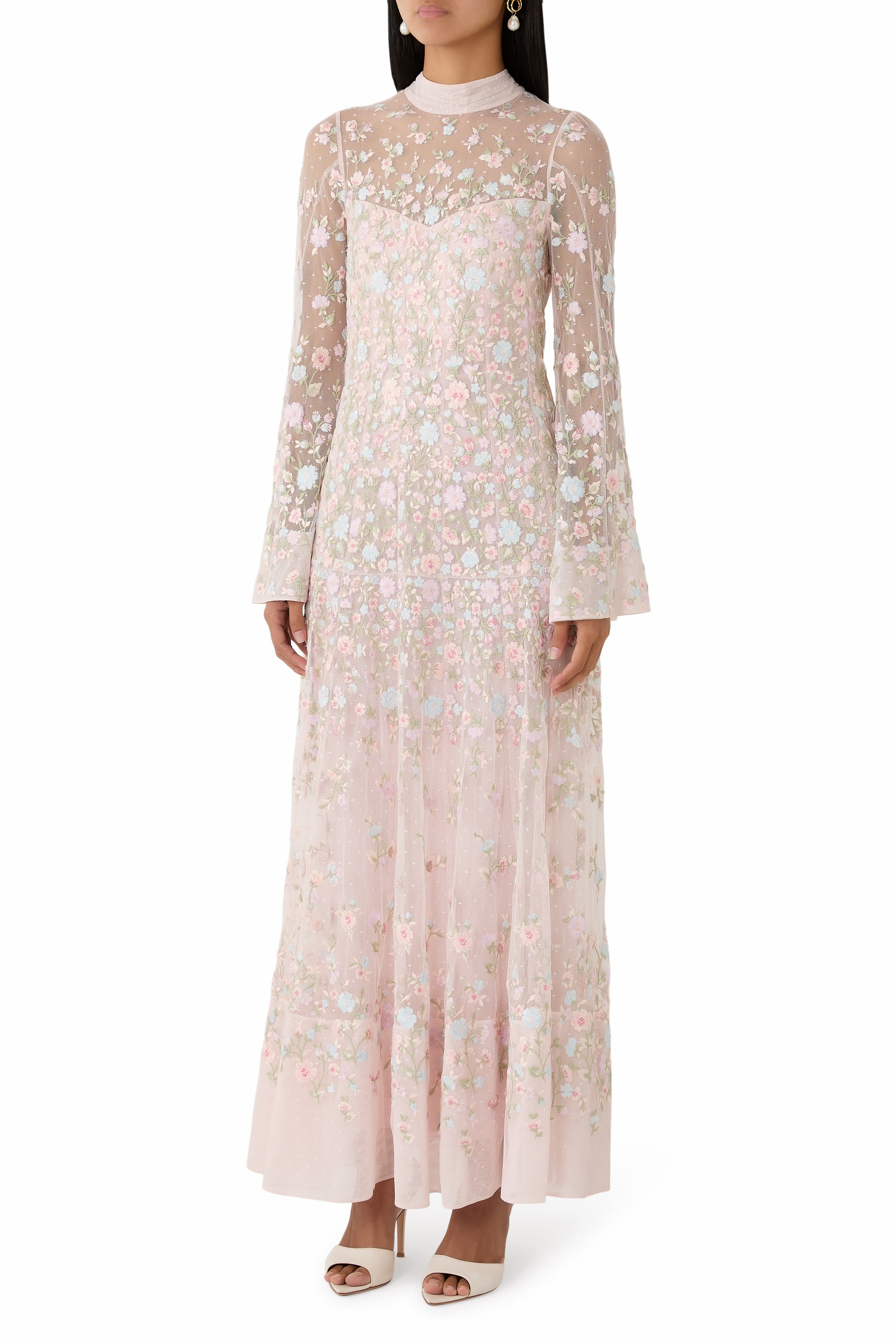 Sylvia Rose-Appliqu&eacute; Maxi Dress