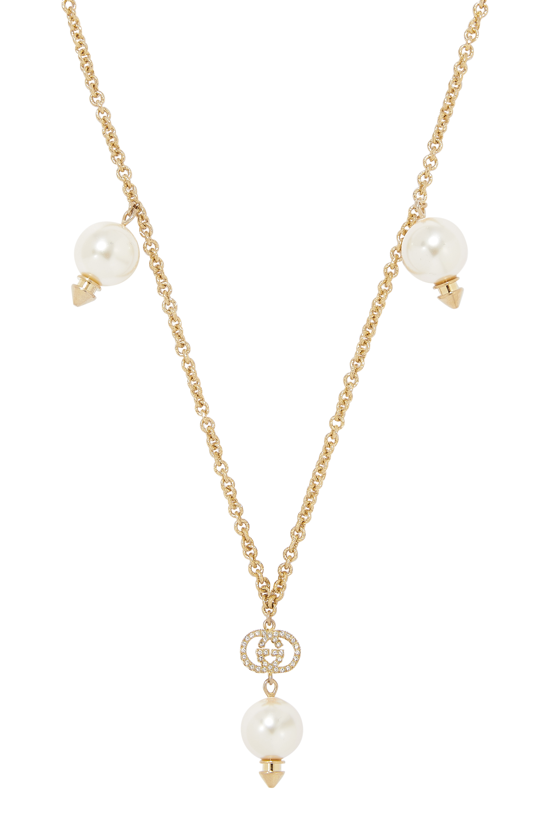 G Necklace With Pearls