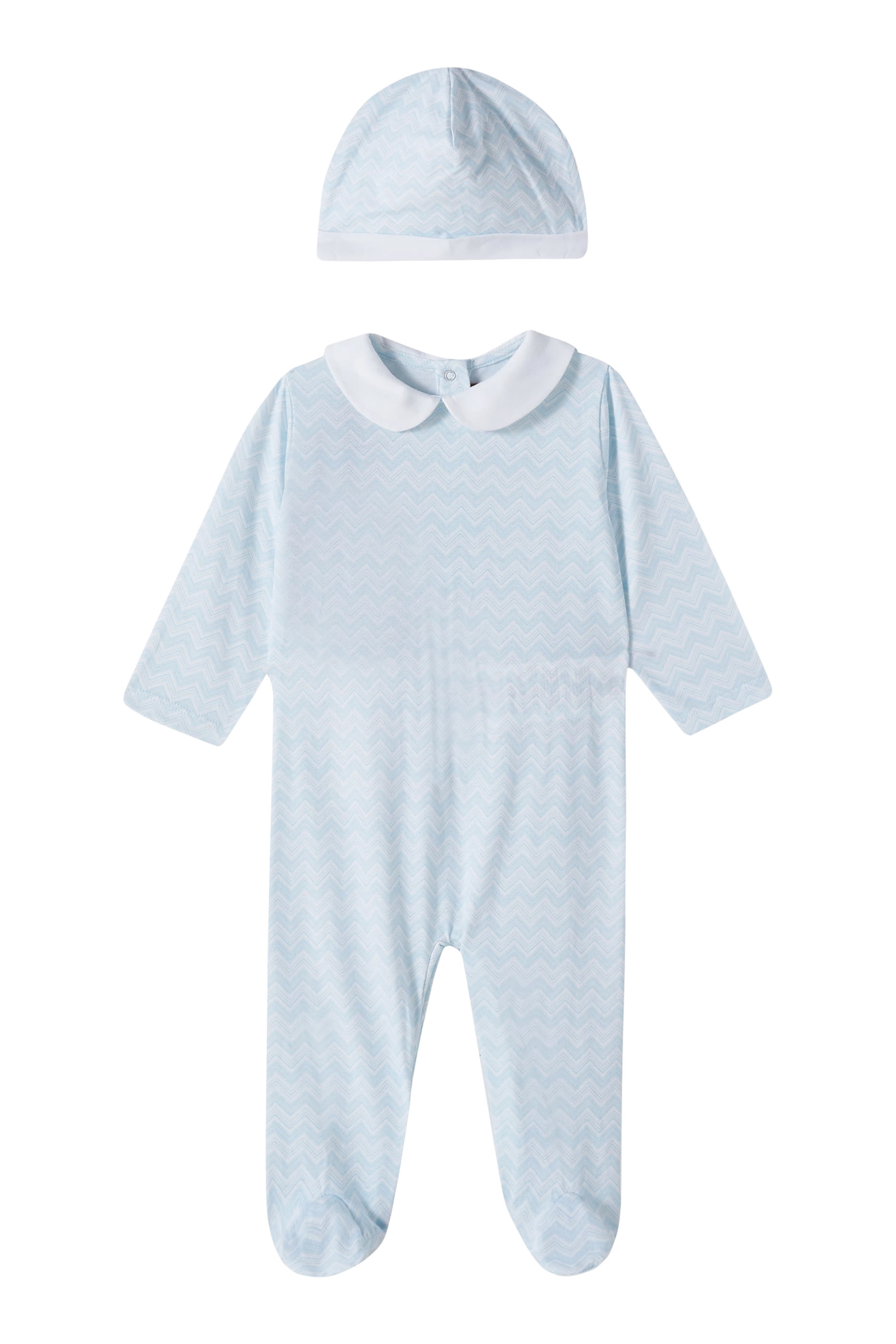 Kids Zigzag-Print Bodysuit & Beanie Set