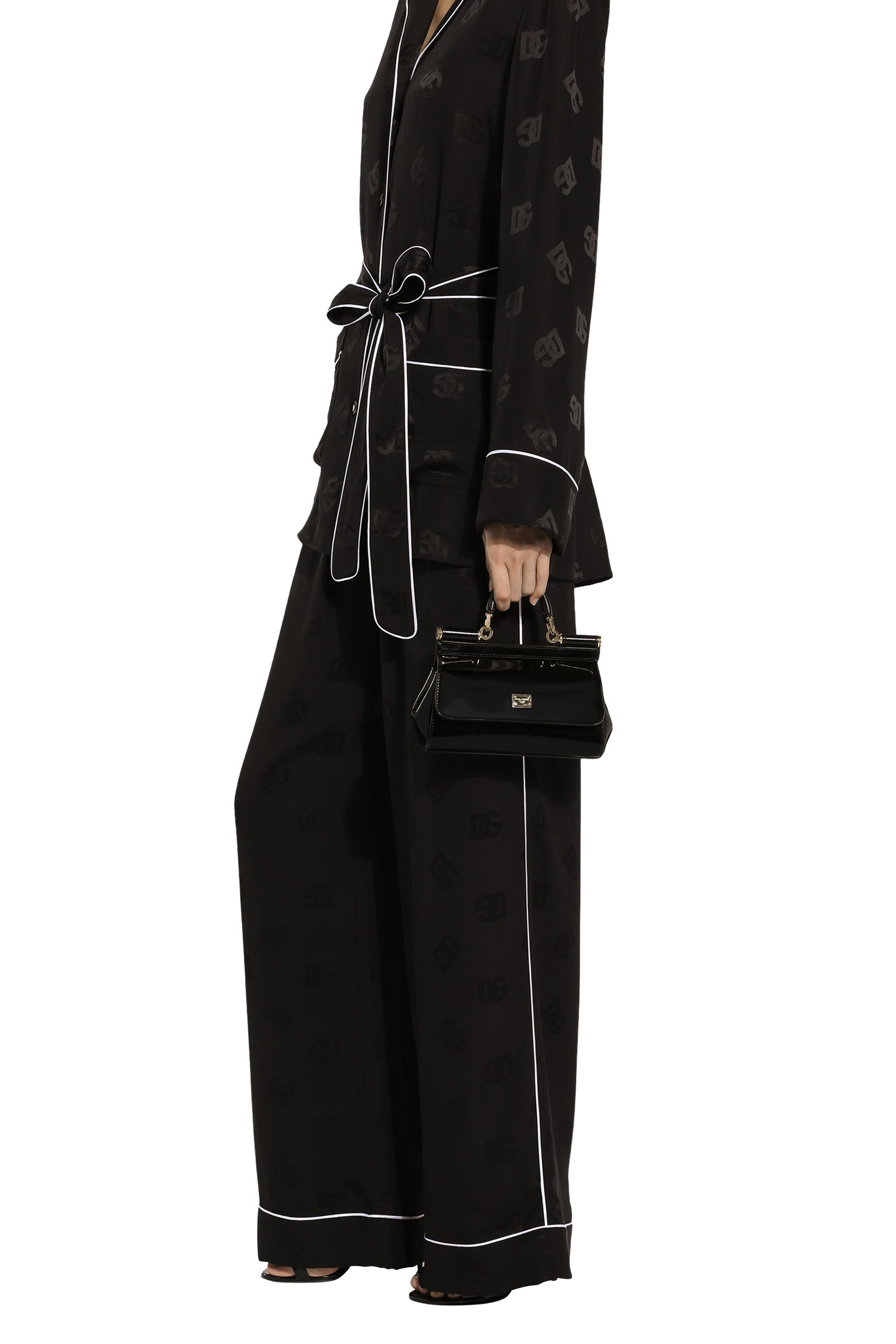 Silk Satin Jacquard Pajama Pants