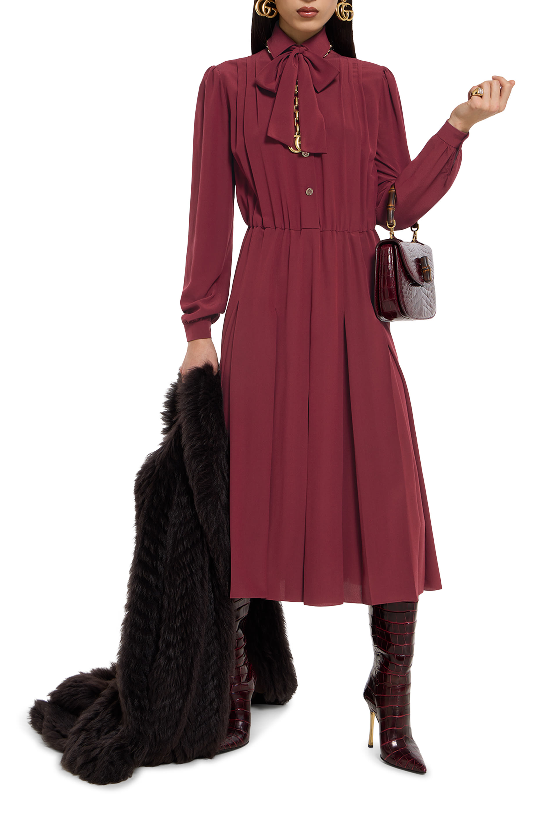 Silk Cr&ecirc;pe De Chine Dress