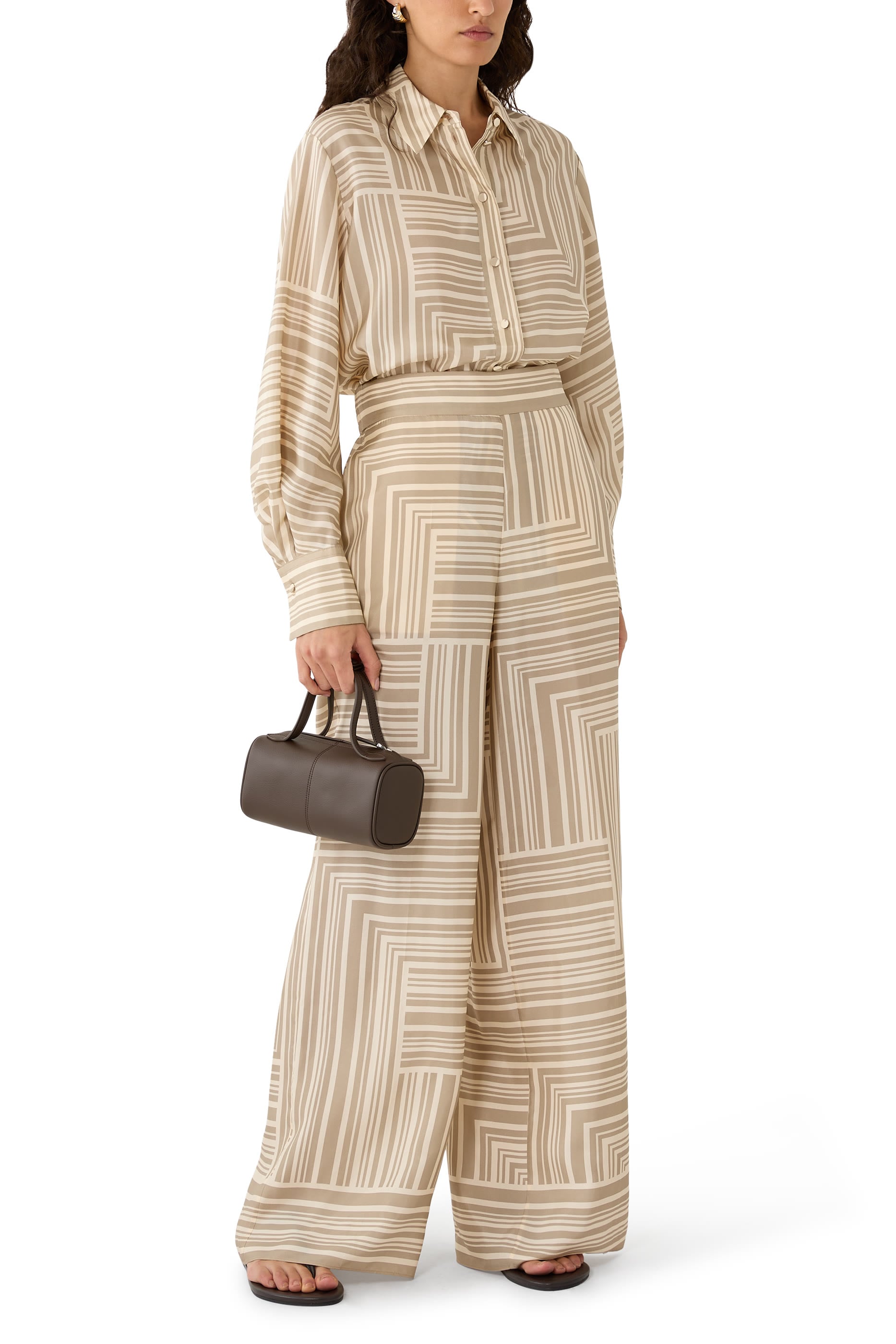 Dijon Printed Silk Trousers