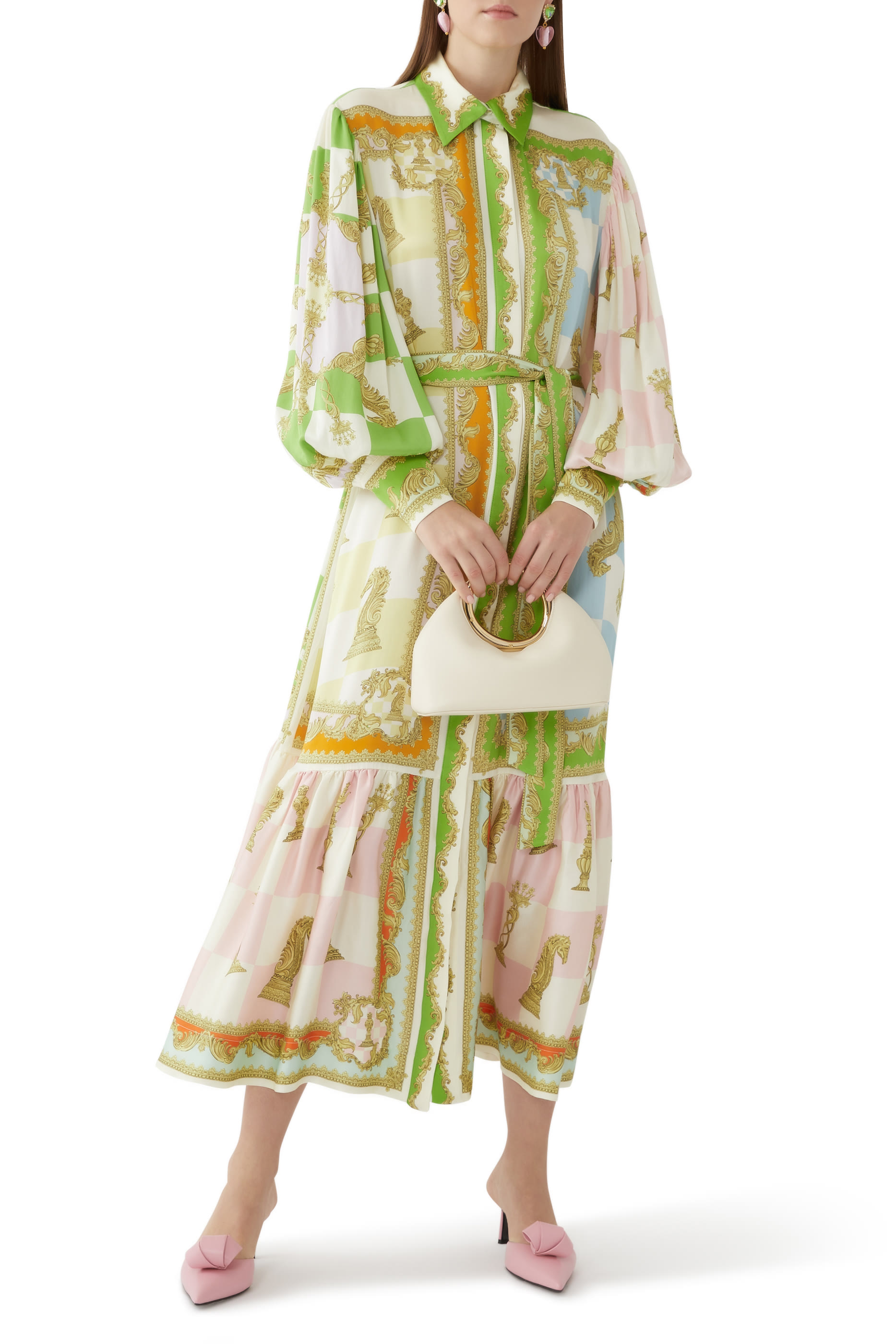 Checkmate Silk Shirtdress