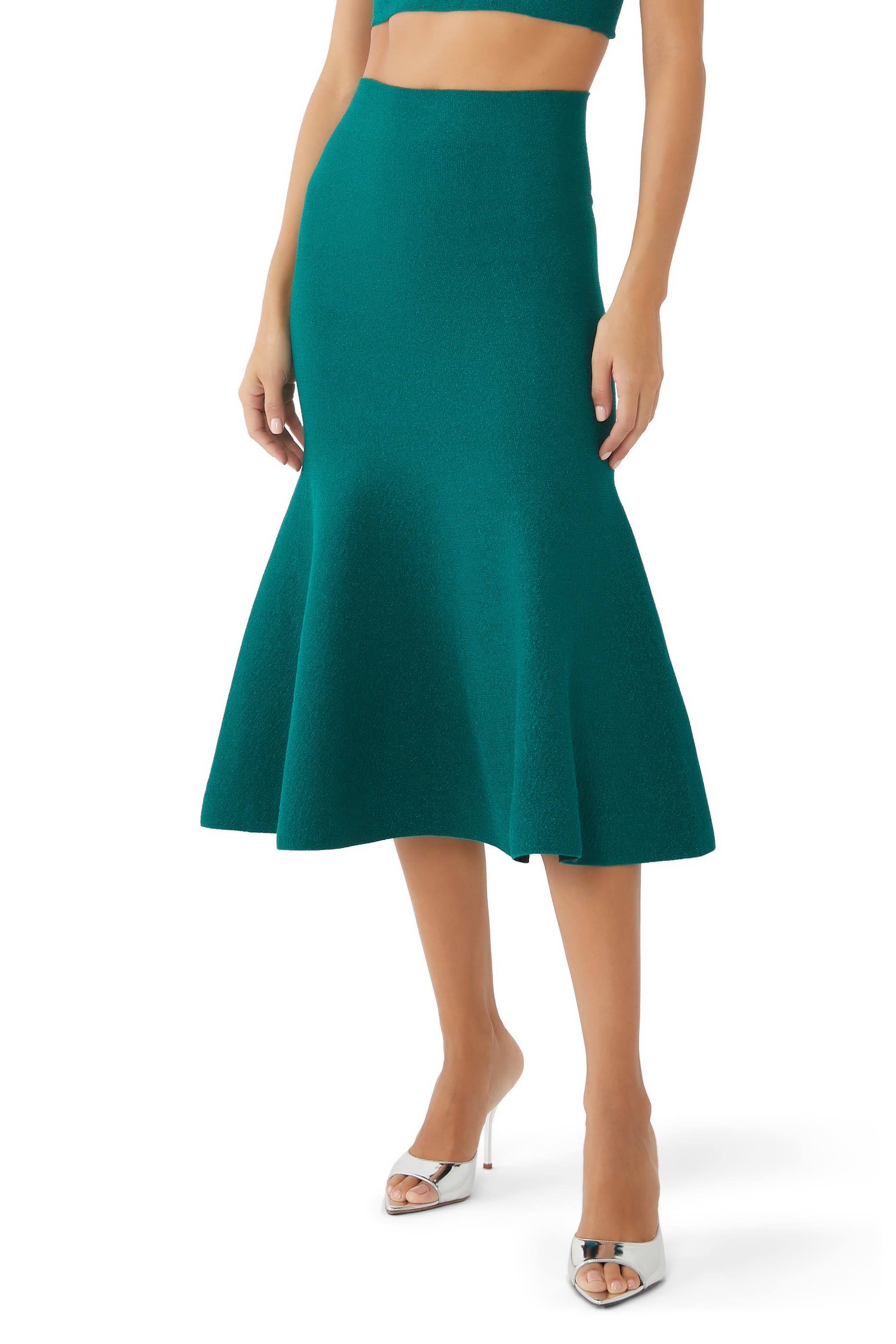 VB Body Flared Lurex Skirt
