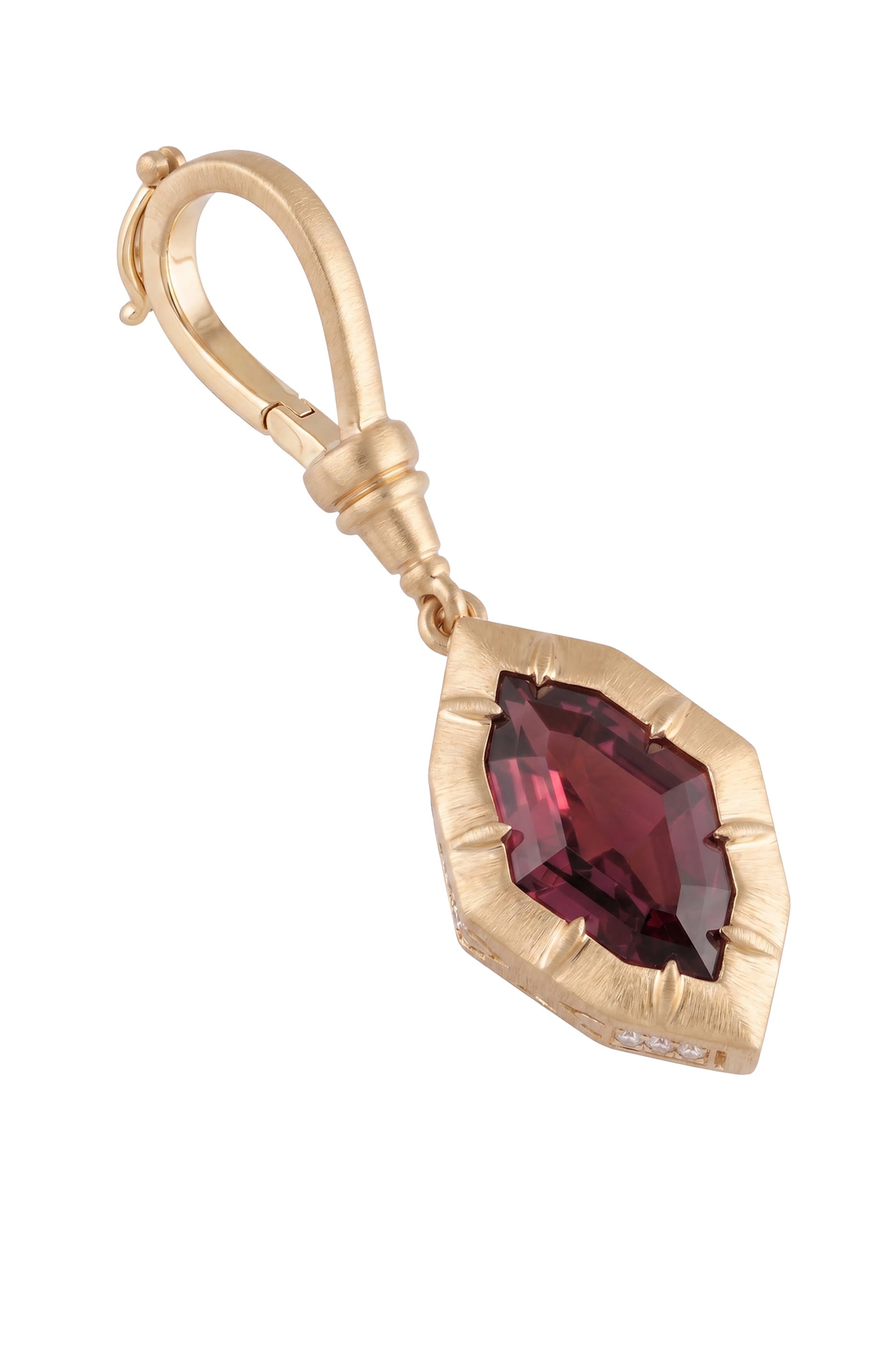 Maqta Tourmaline Solitaire Charm, 18K Yellow Gold