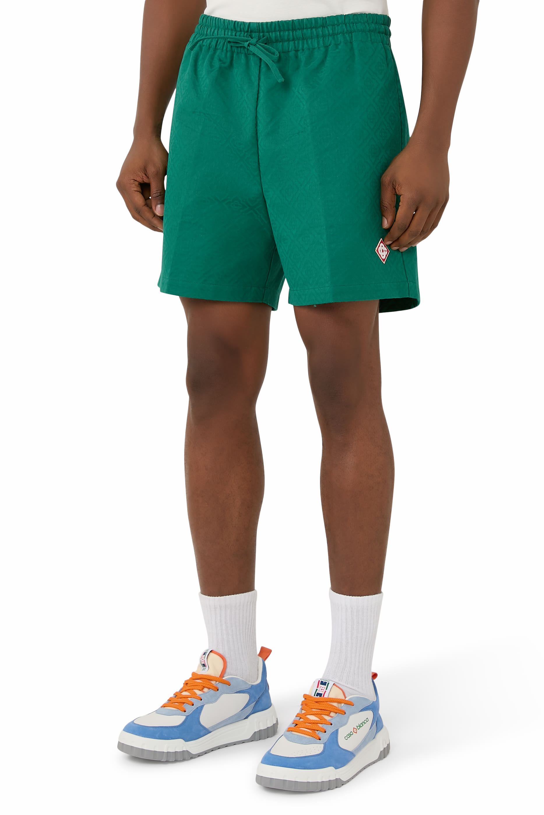 Cotton Monogram Jacquard Shorts