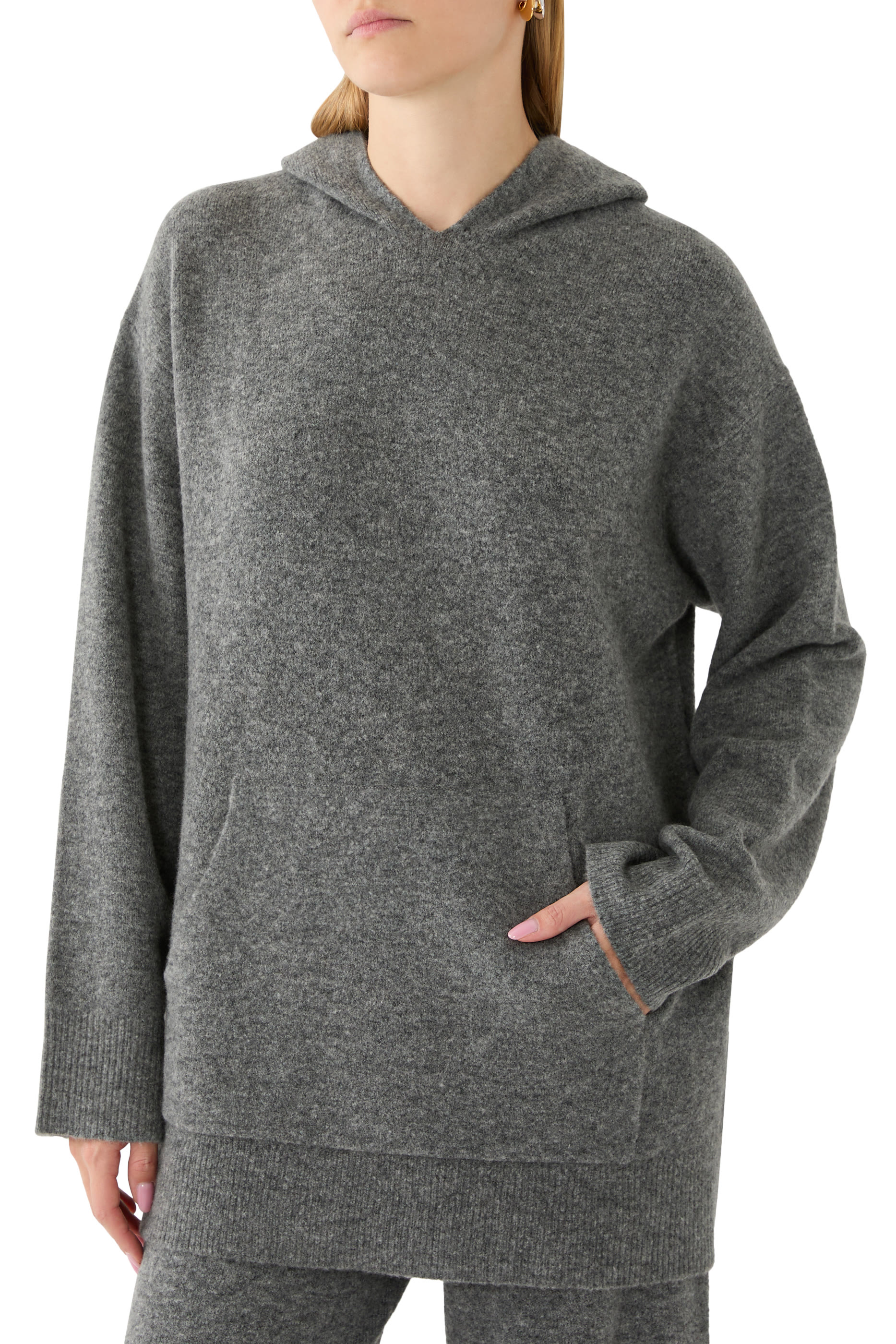 Wool and Cashmere-Blend Knit Hoodie