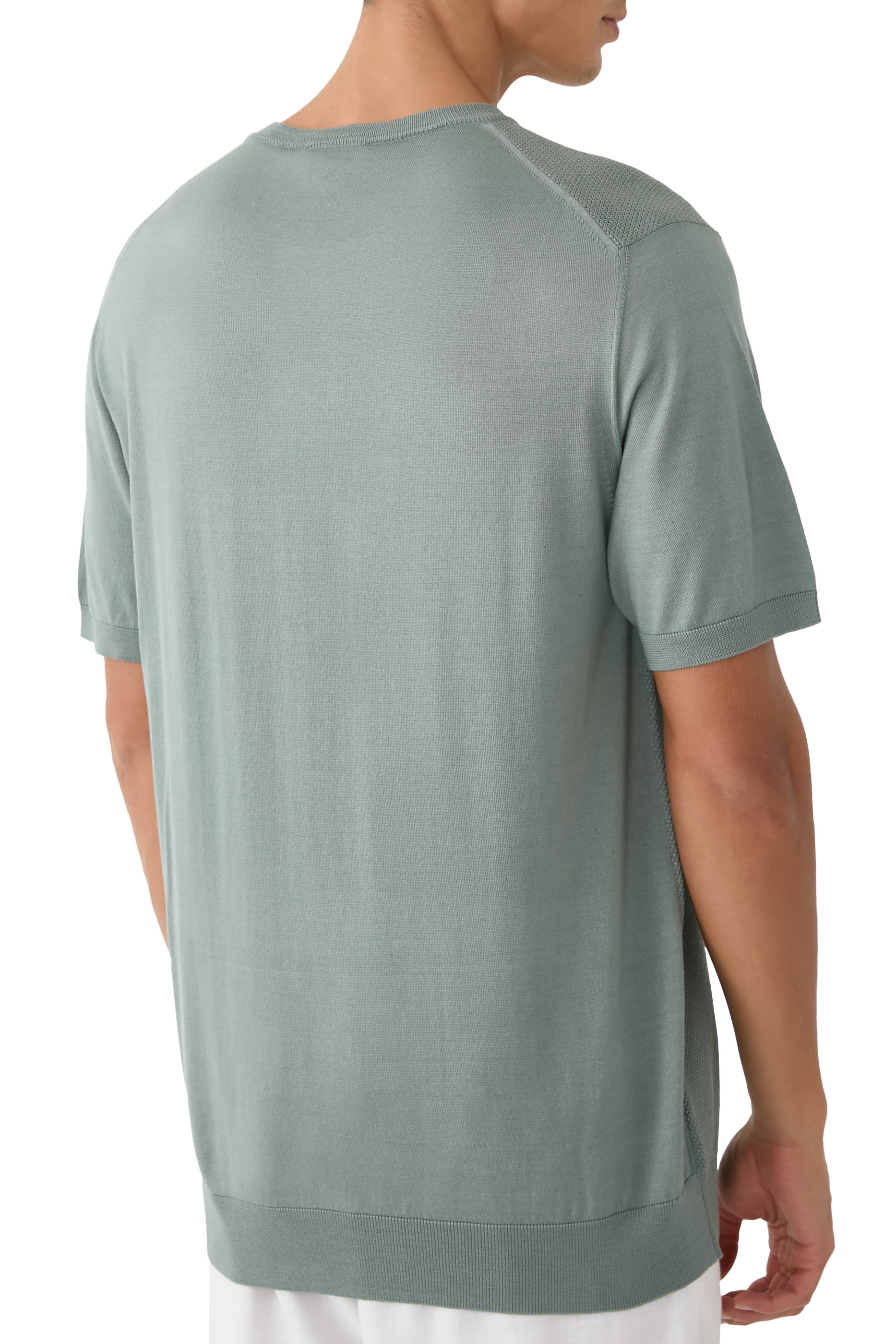 Crew Neck Knitted T-Shirt