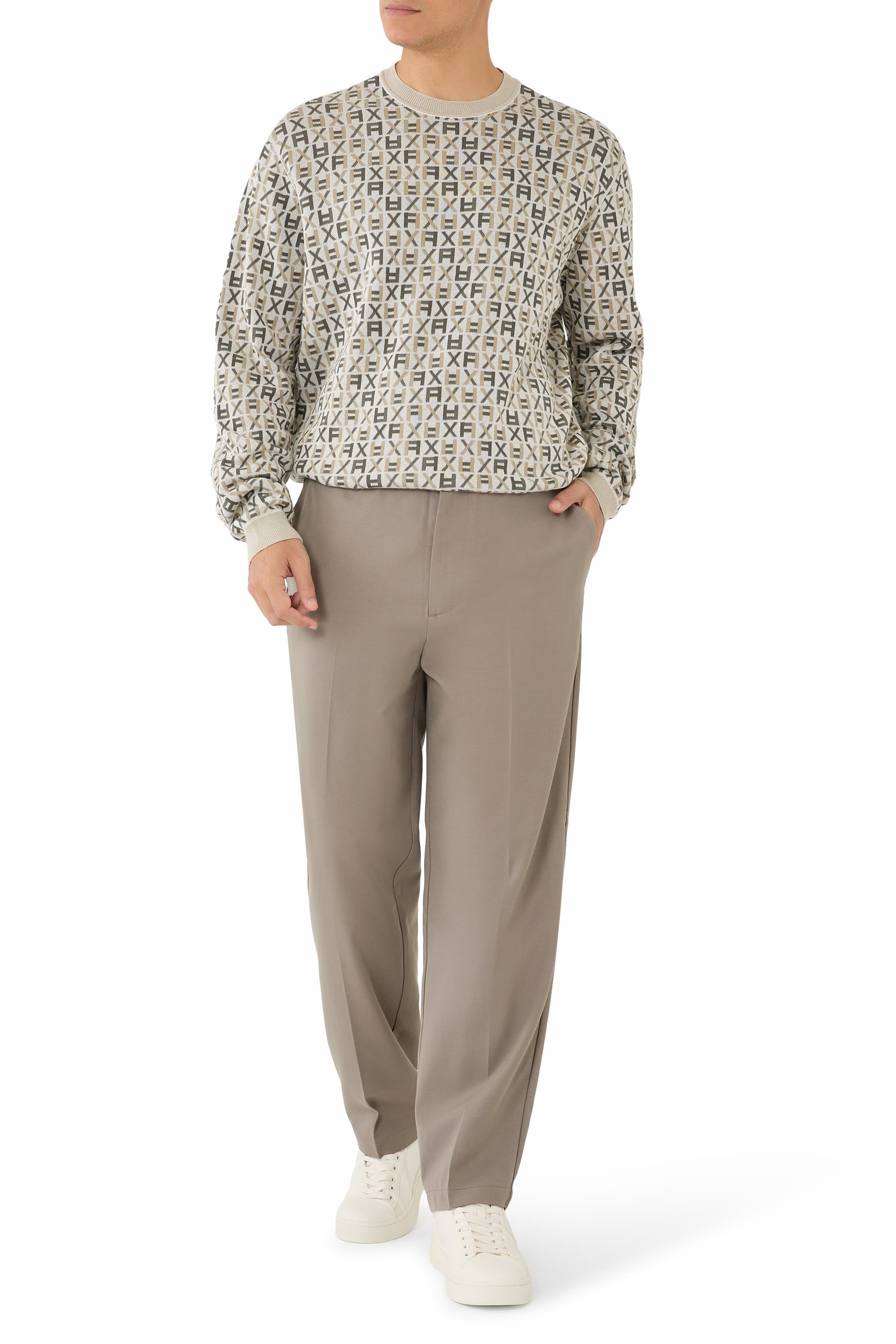 All-Over AX Logo Pullover