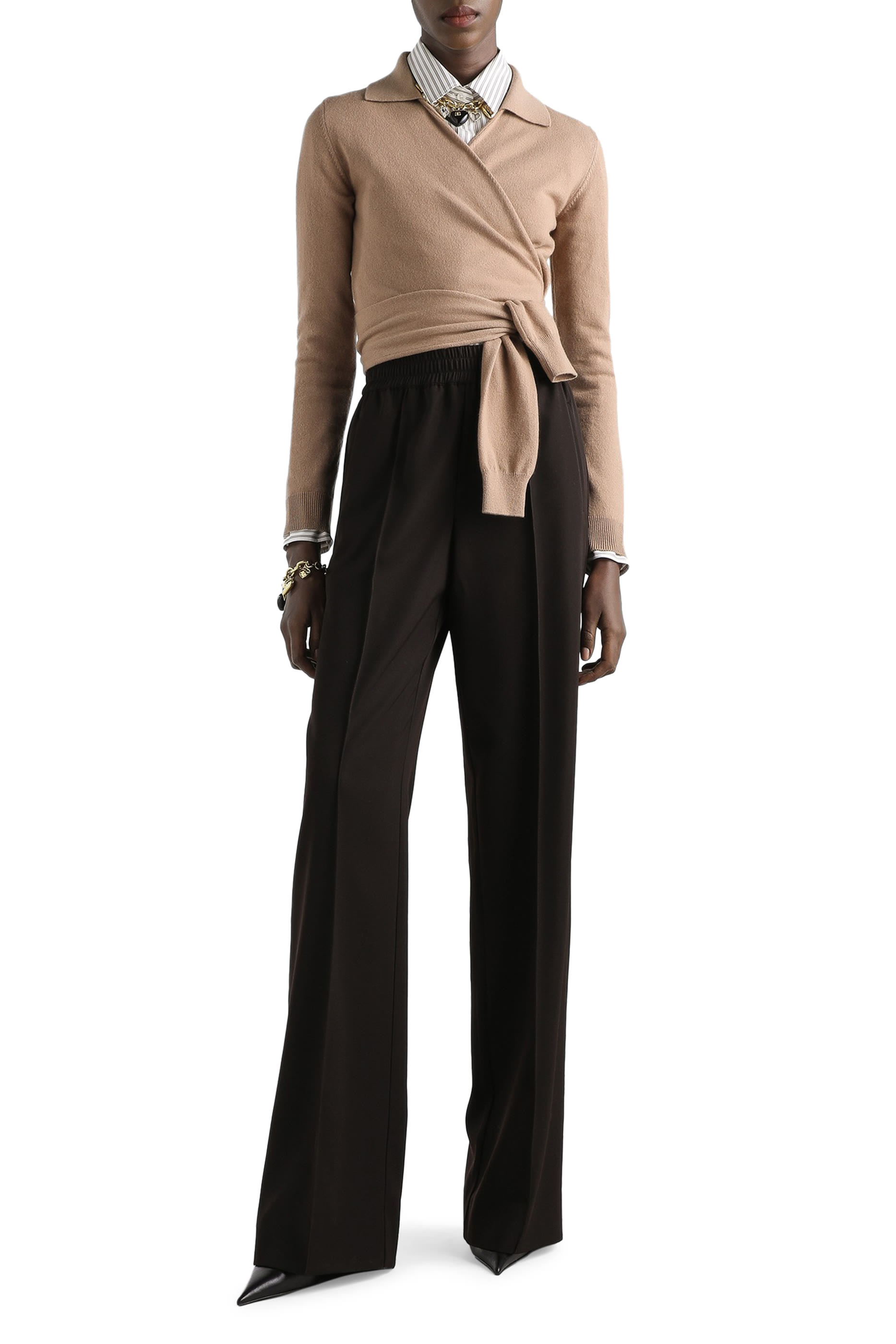 Side-Tie Cashmere Cardigan