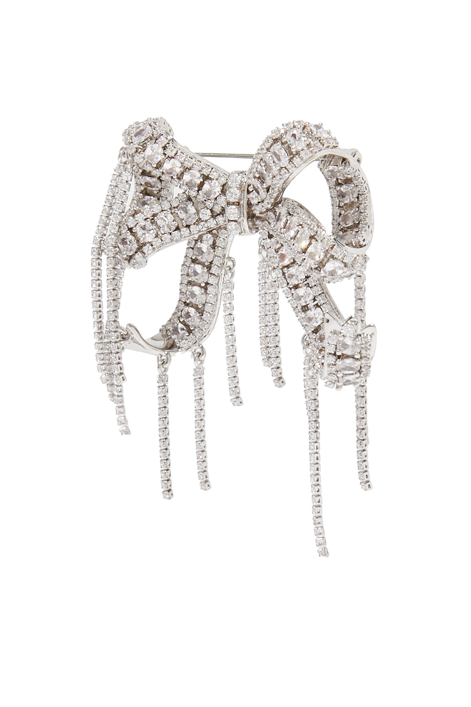 Crystal Embellished Bow Brooch
