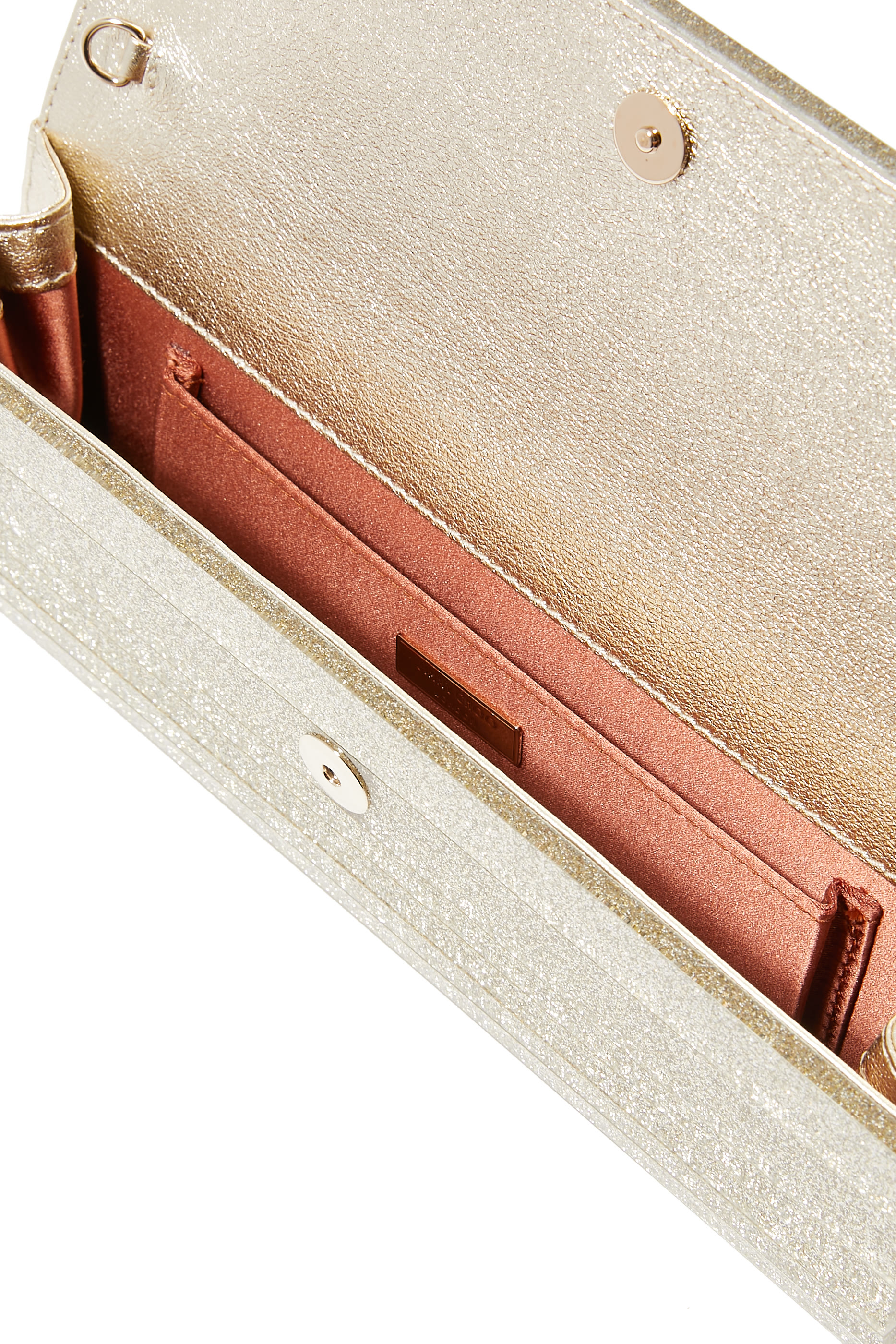Sweetie Champagne Coarse Glitter Clutch