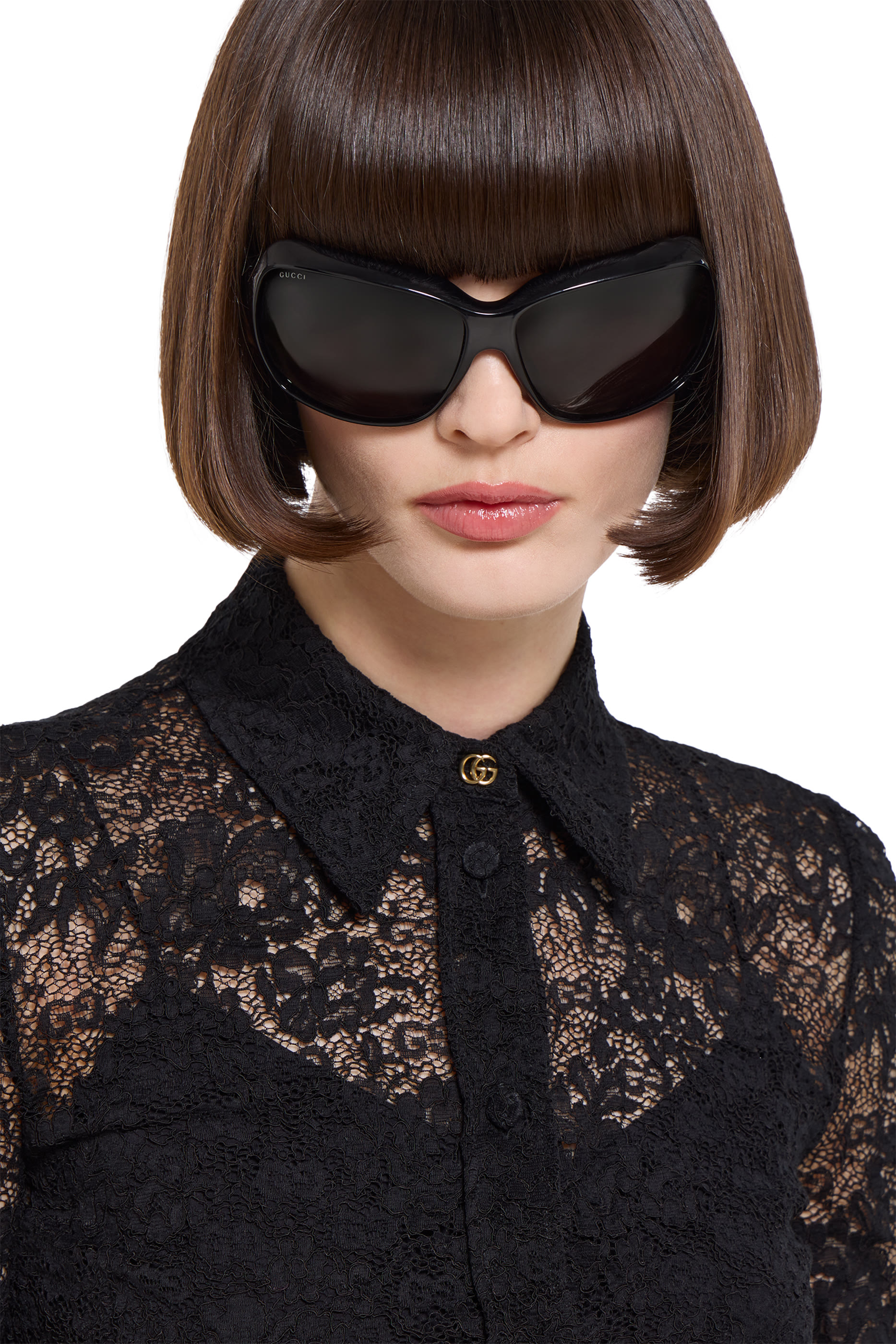 GG Flower Stretch Lace Shirt