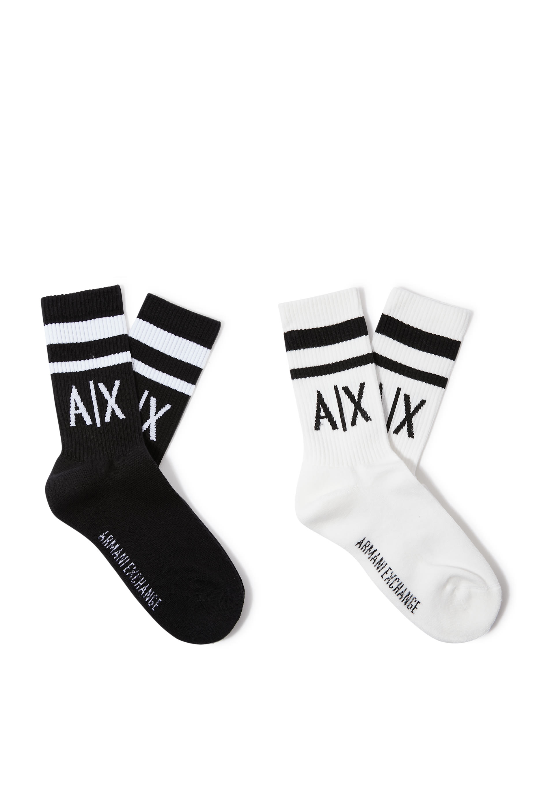 Contrast Terrycloth Socks, Set of 2