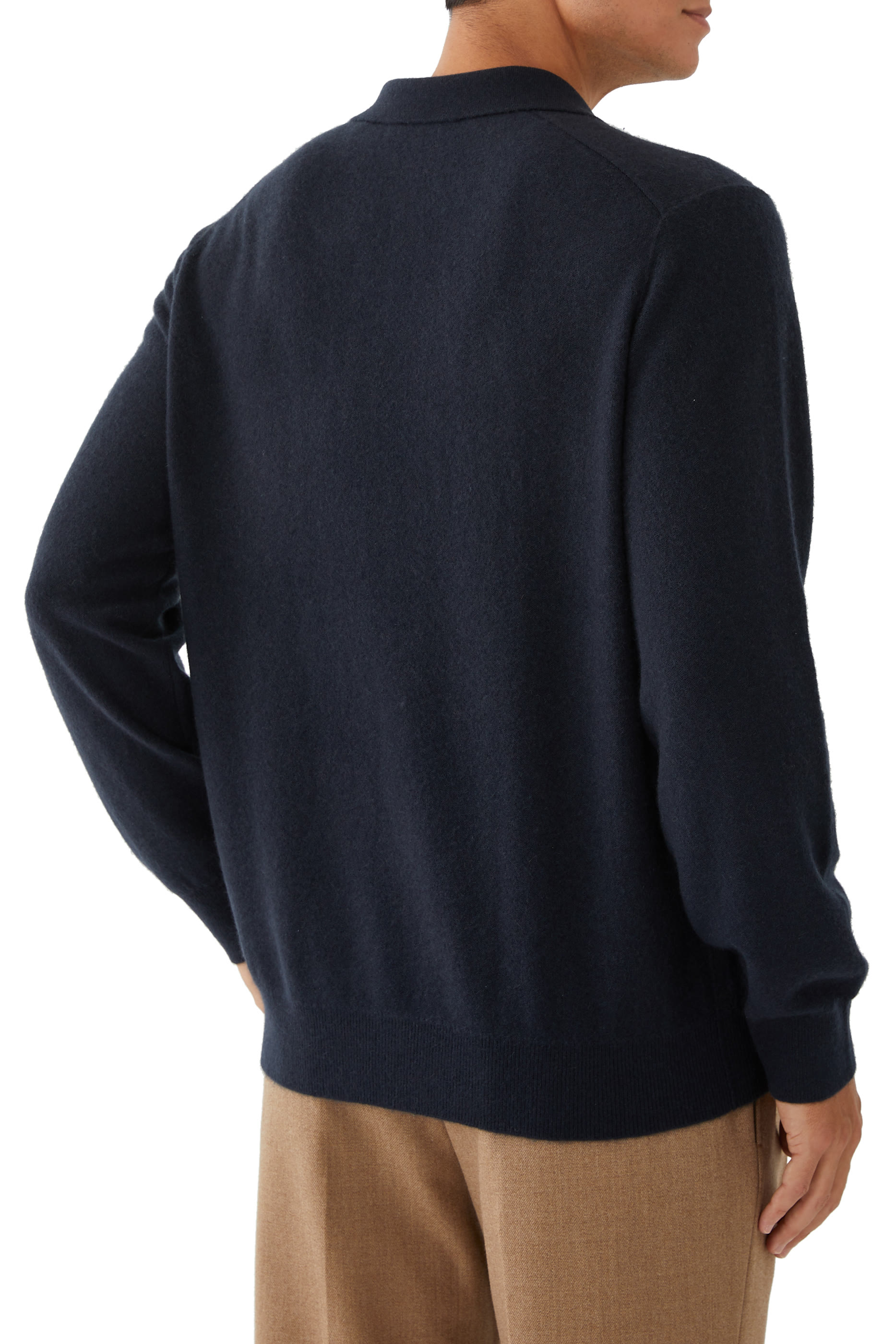 Boiled Cashmere Johnny Collar Sweater