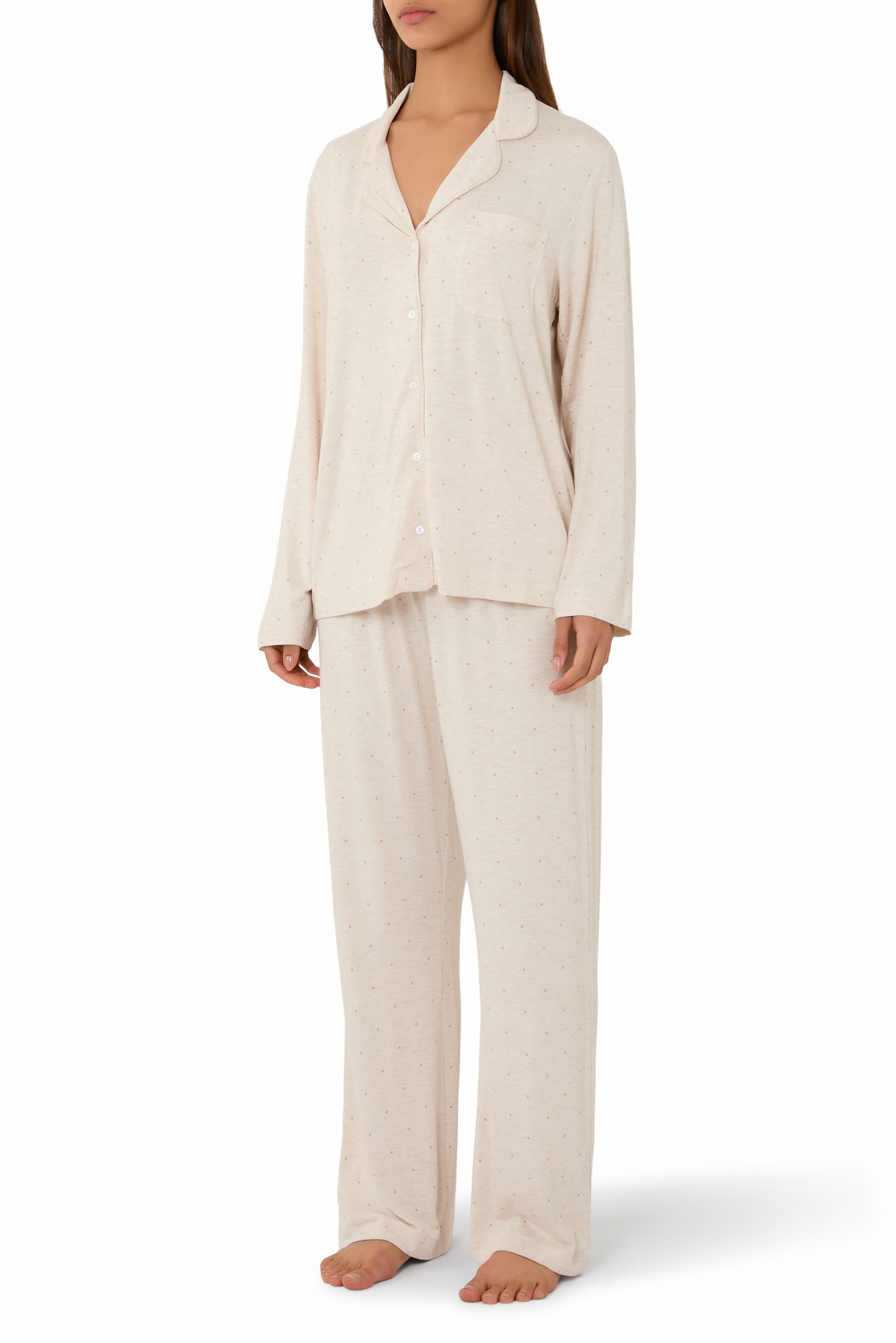 Jersey Classic Dot Pajama Set 