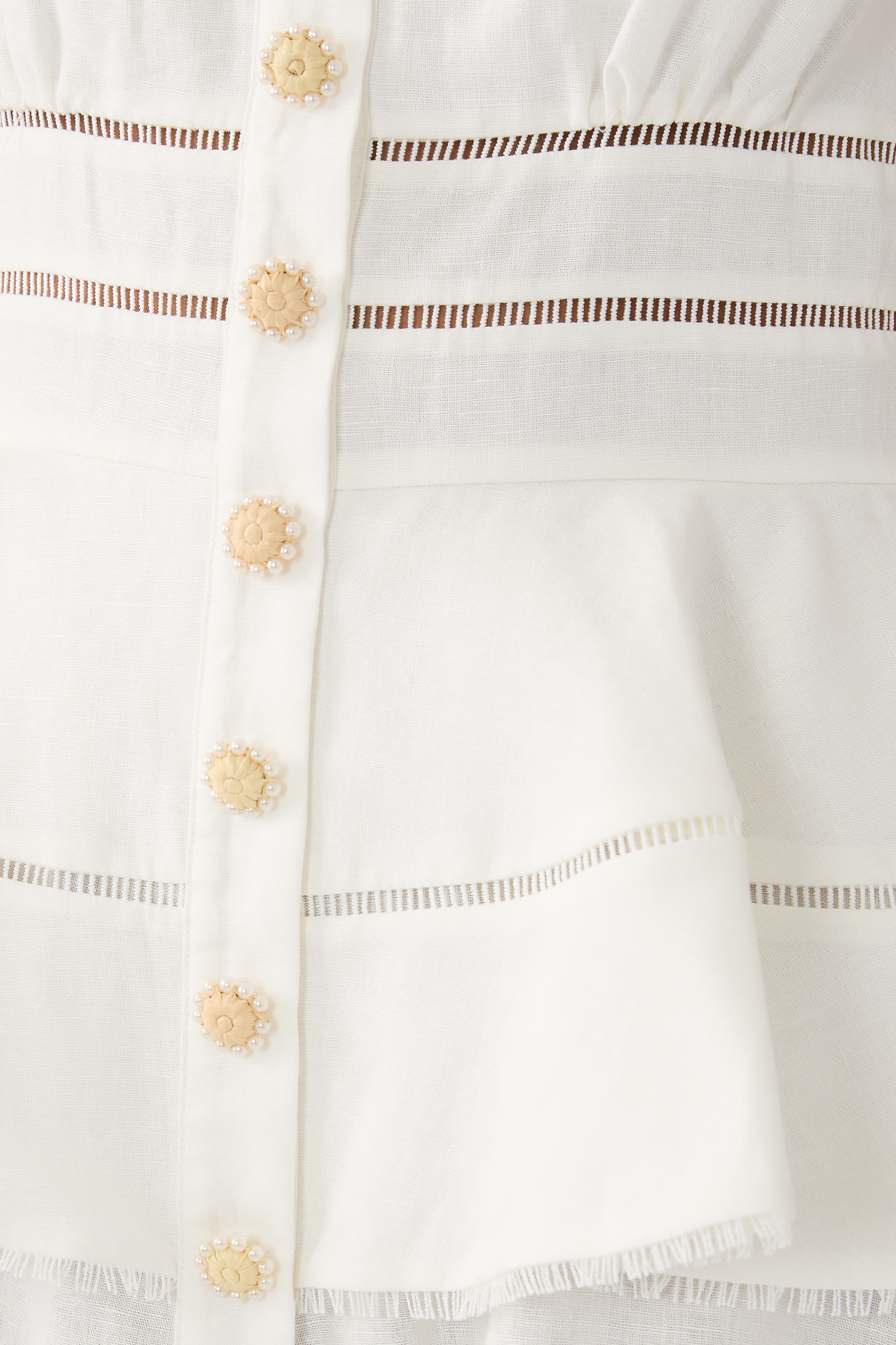 Linen Peplum Midi Dress