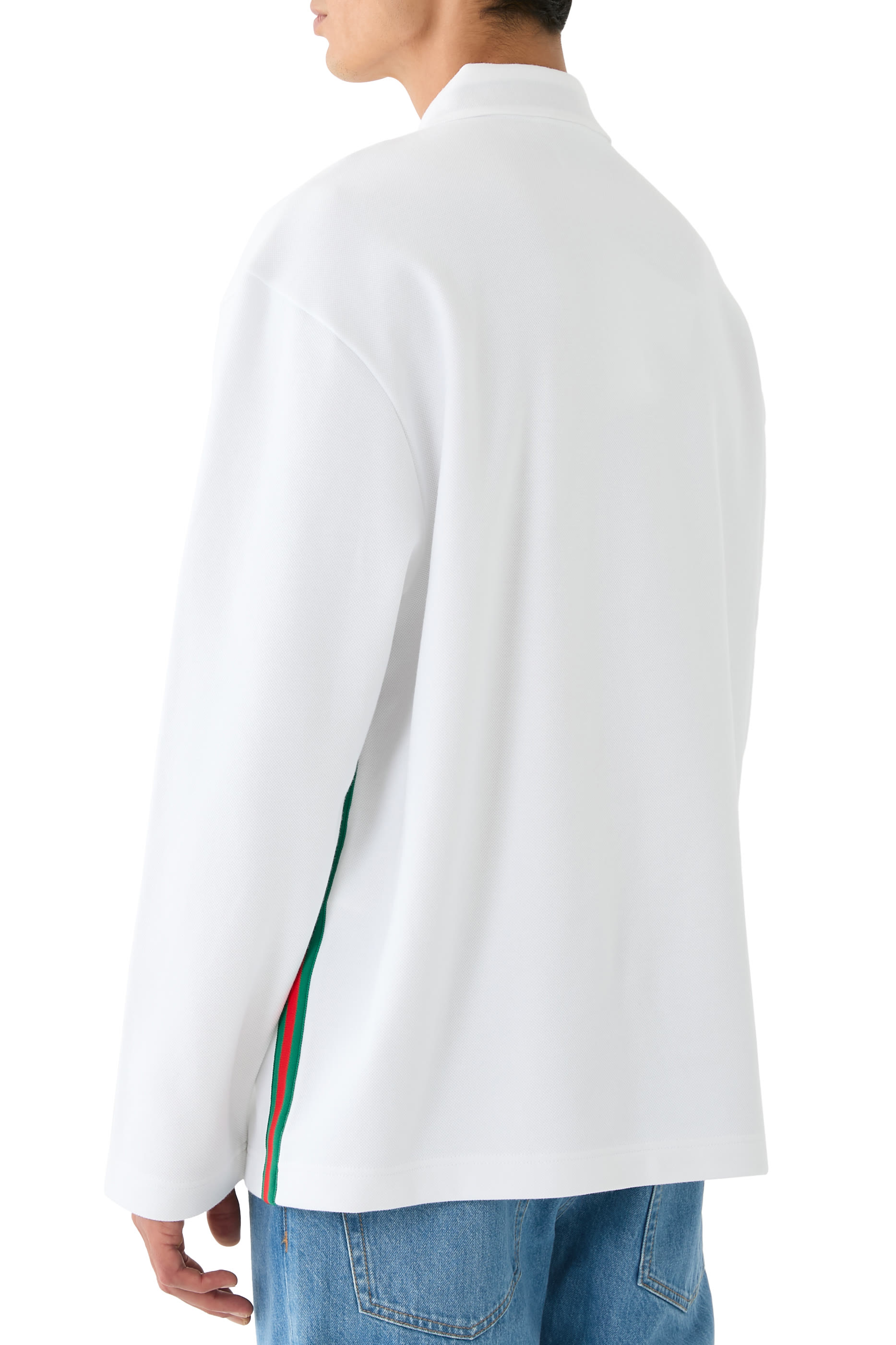 Cotton Piquet Polo Shirt with Web