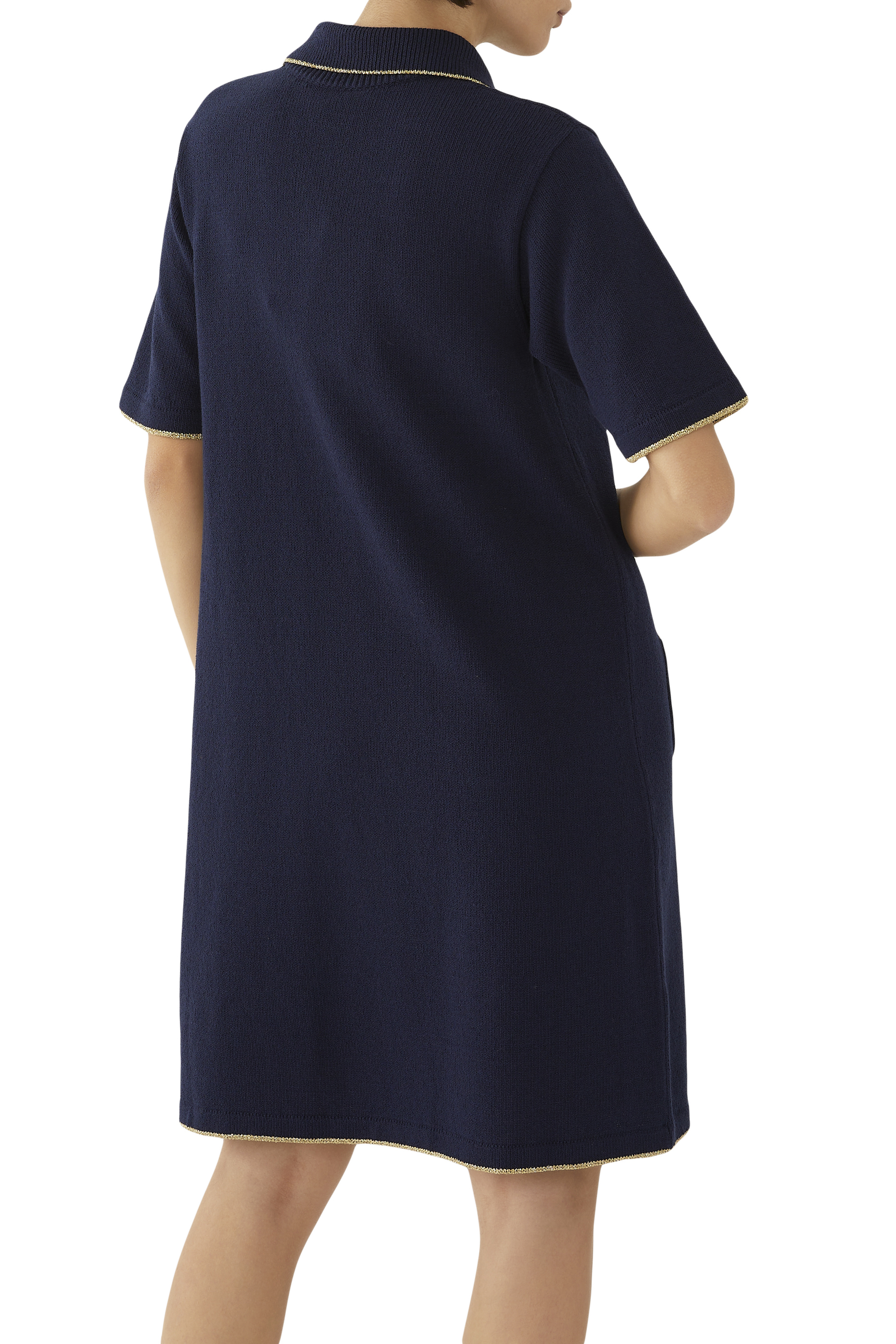 Cotton Knit Polo Dress