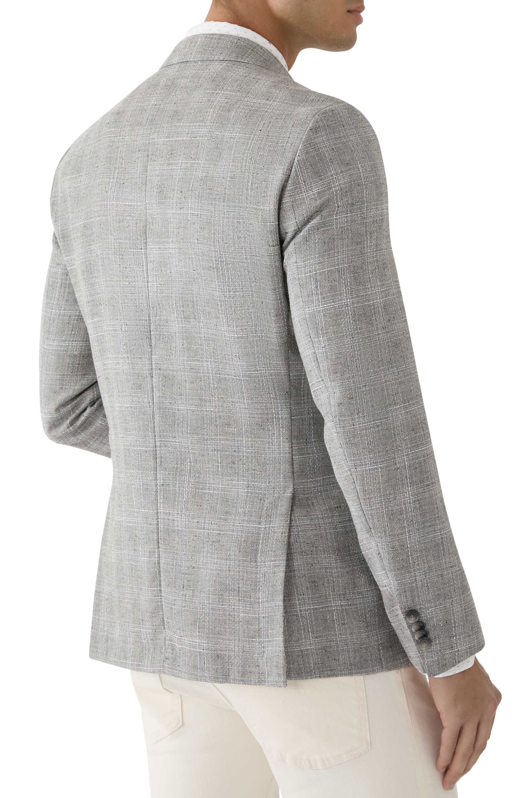 Micro-Patterned Slim Fit Blazer