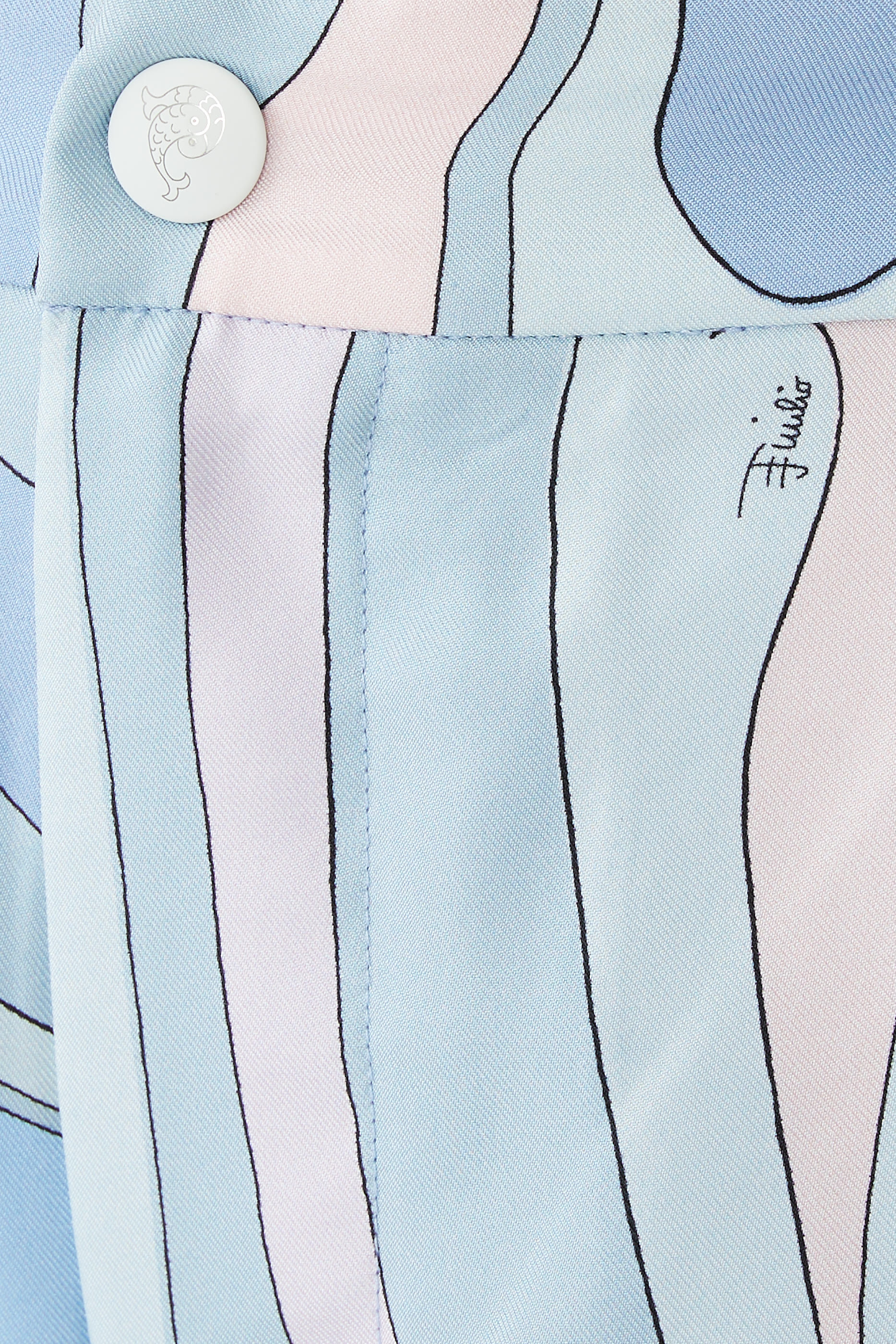 Marmo-Print Silk-Twill Trousers